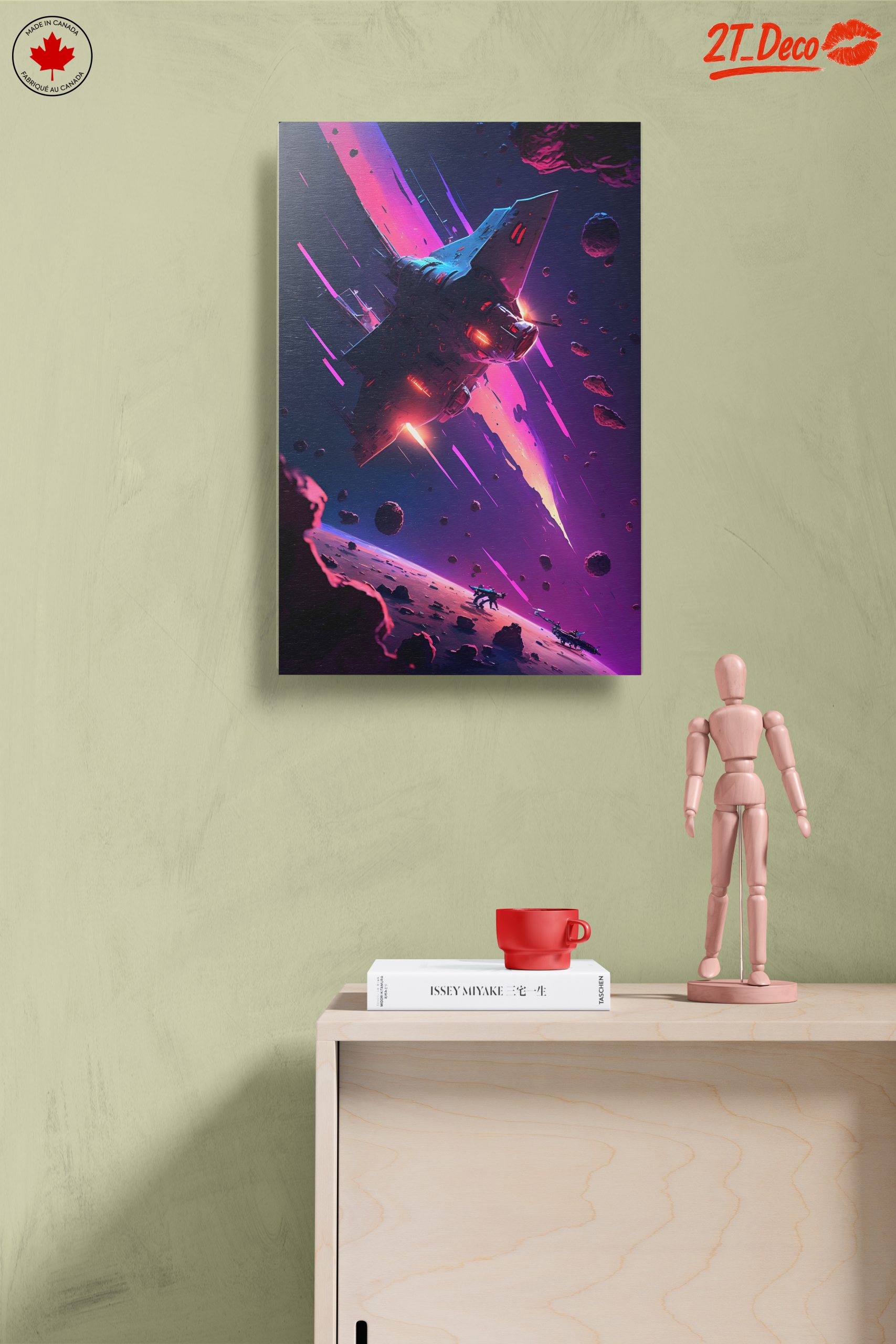 Stylized Futuristic Spacecraft in Cosmic Scene - Image 14