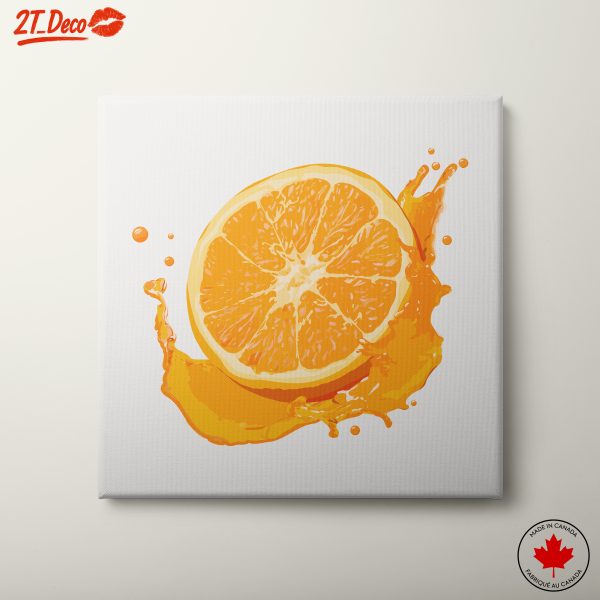 Vibrant Abstract Orange Splash Art