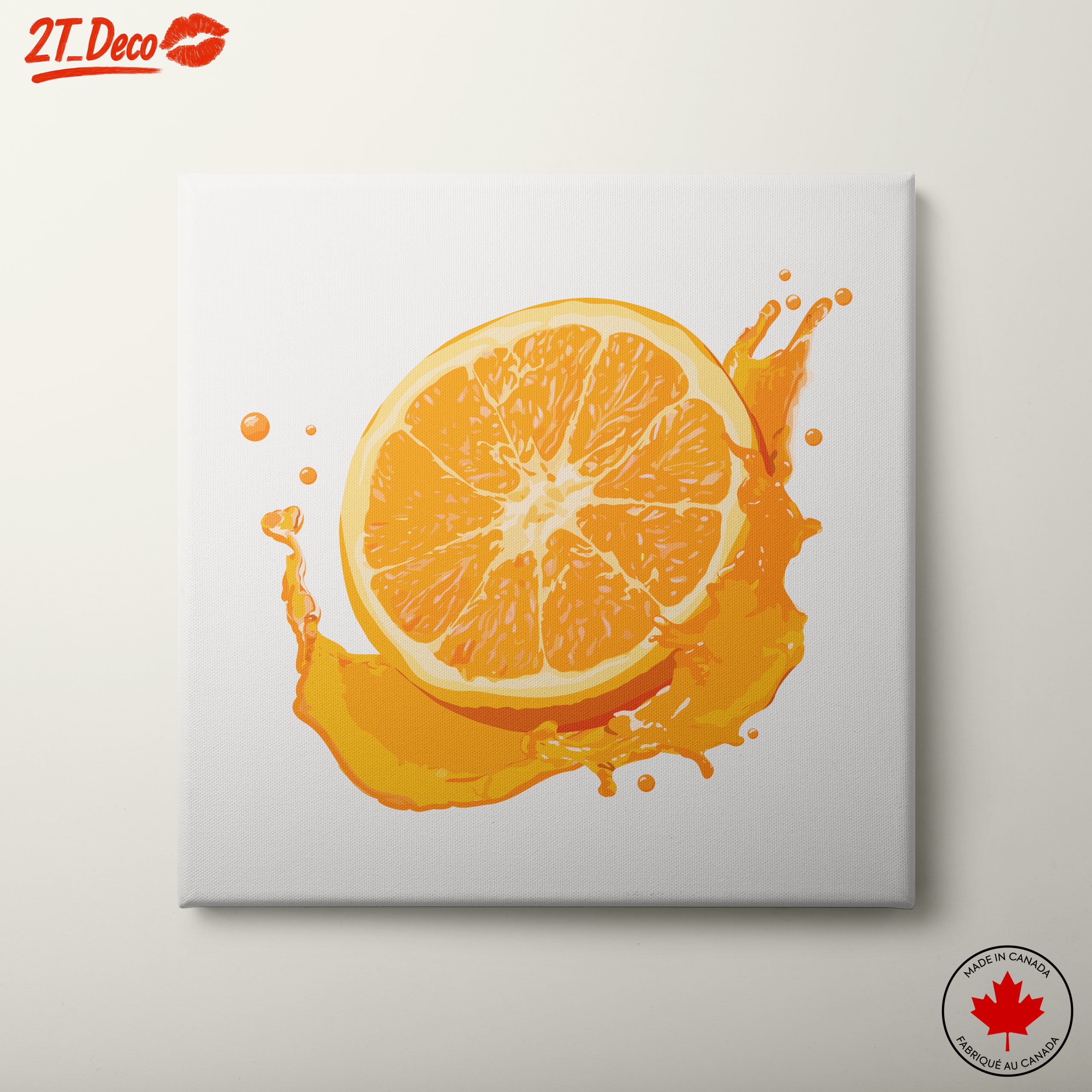 Vibrant Abstract Orange Splash Art