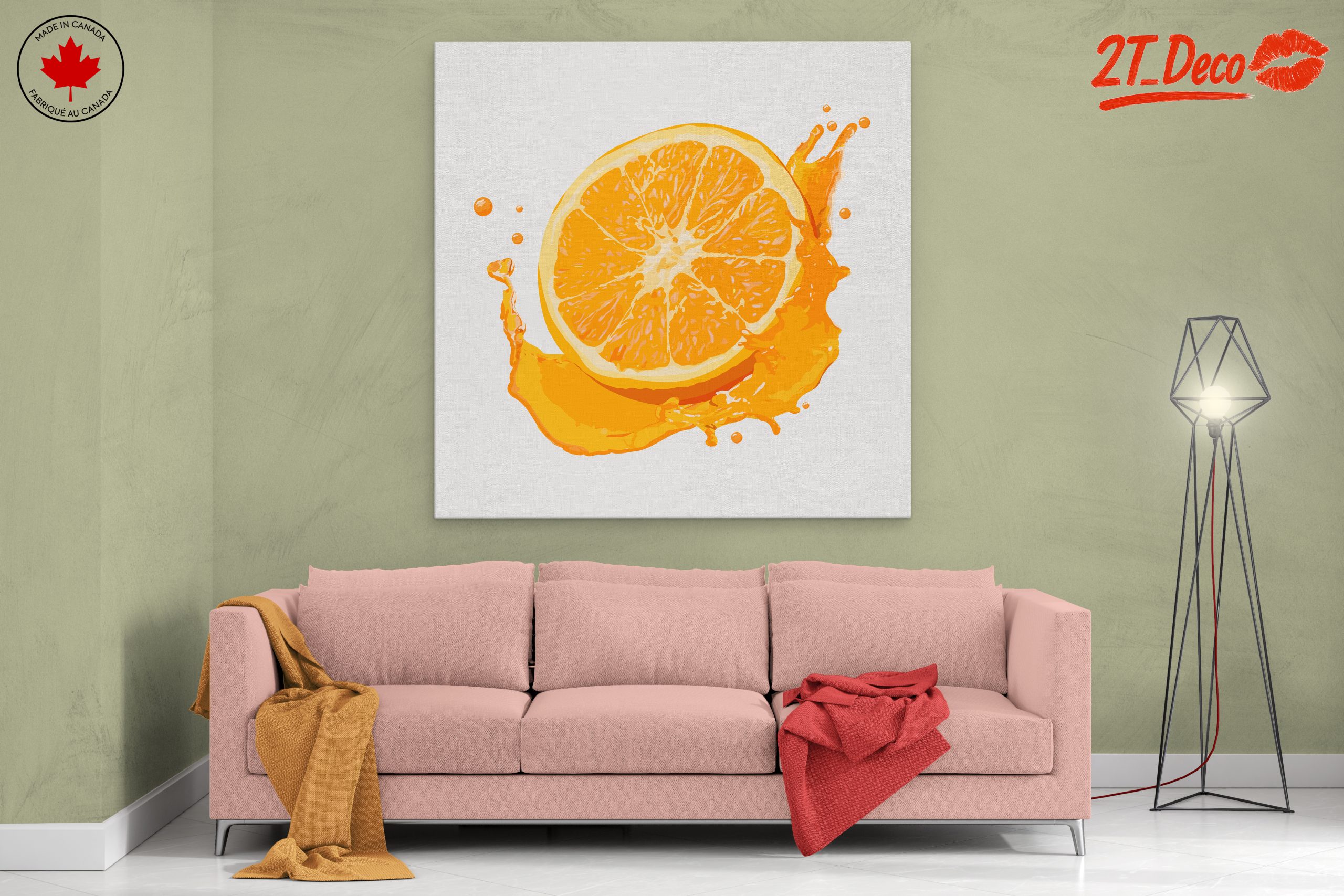 Vibrant Abstract Orange Splash Art - Image 2