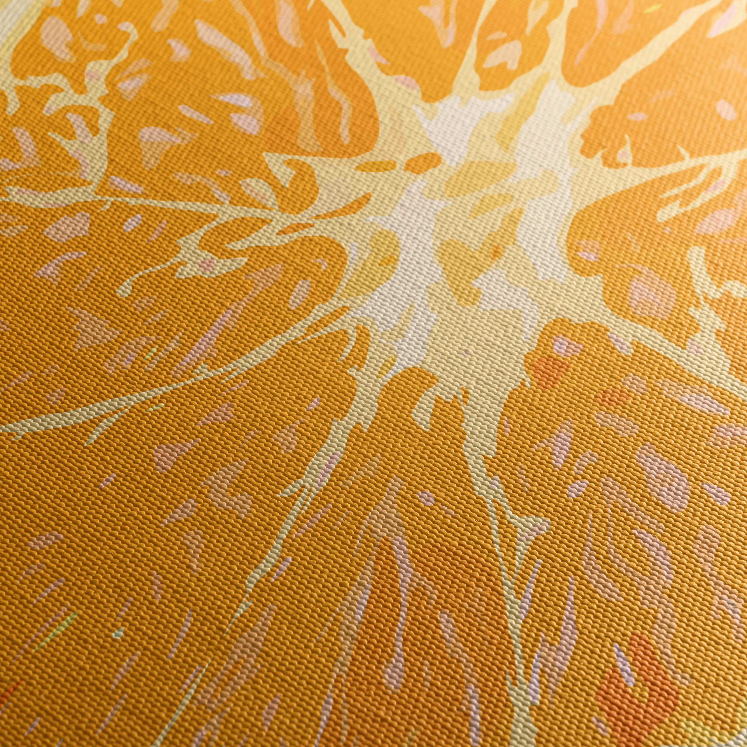Vibrant Abstract Orange Splash Art - Image 5