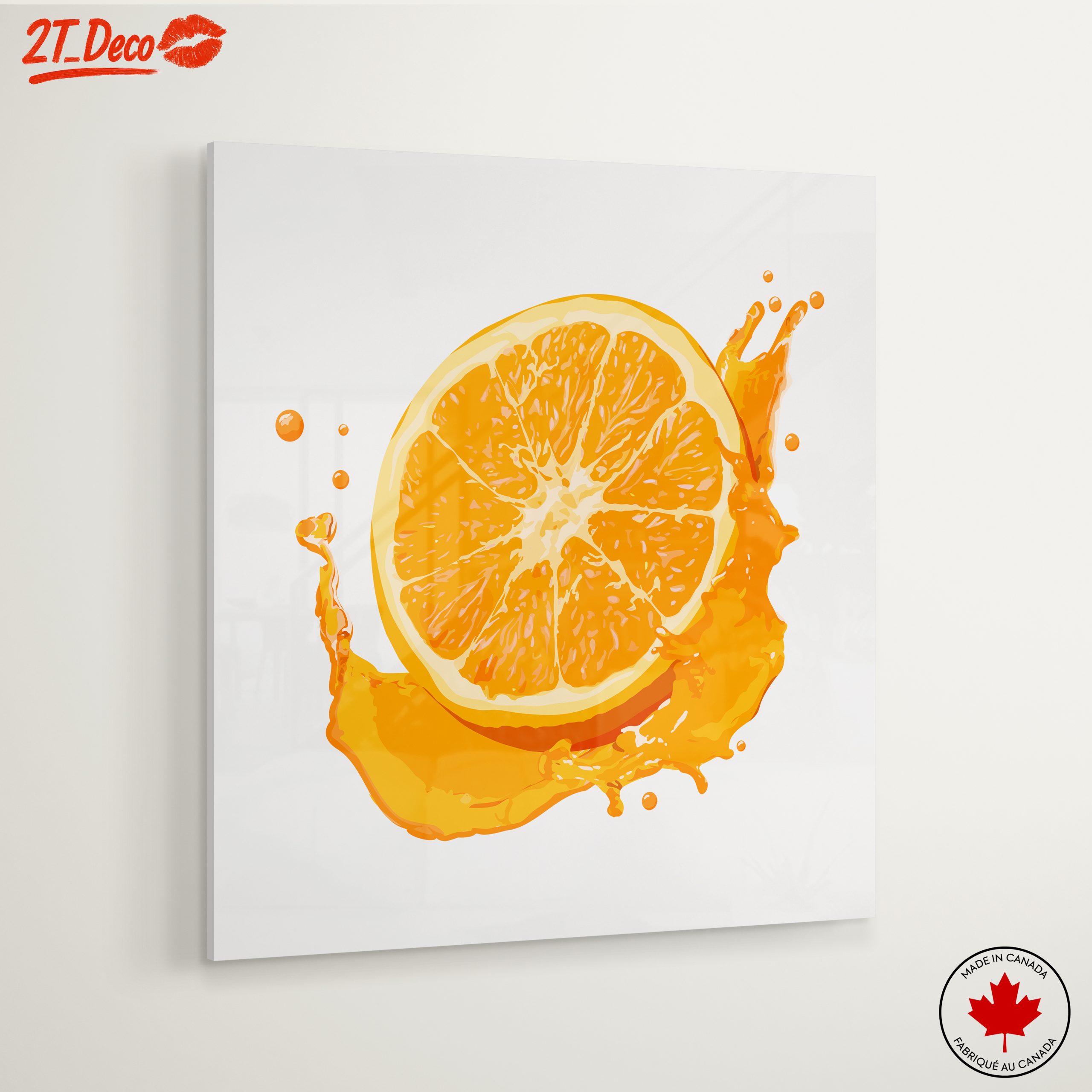 Vibrant Abstract Orange Splash Art - Image 6