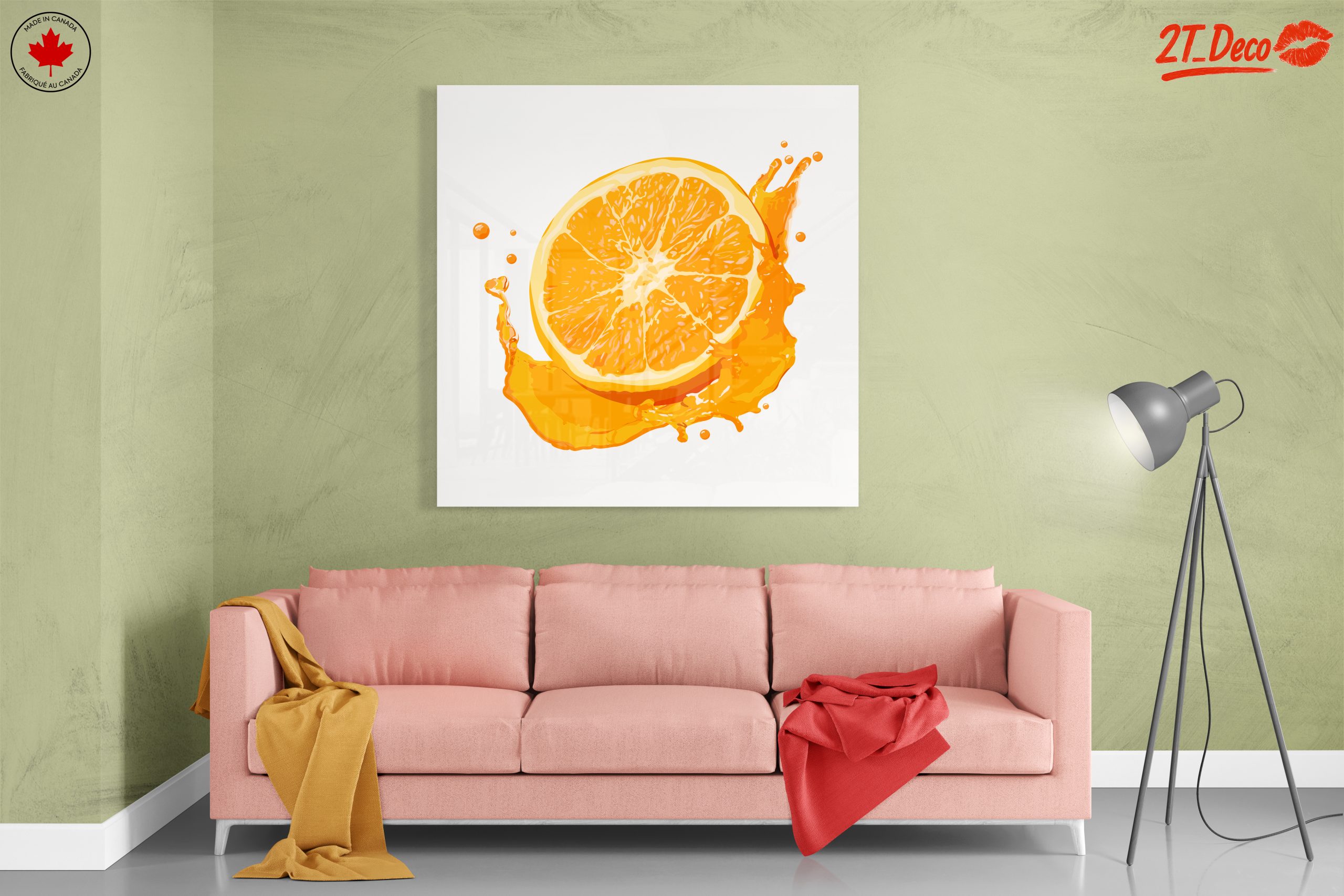 Vibrant Abstract Orange Splash Art - Image 7