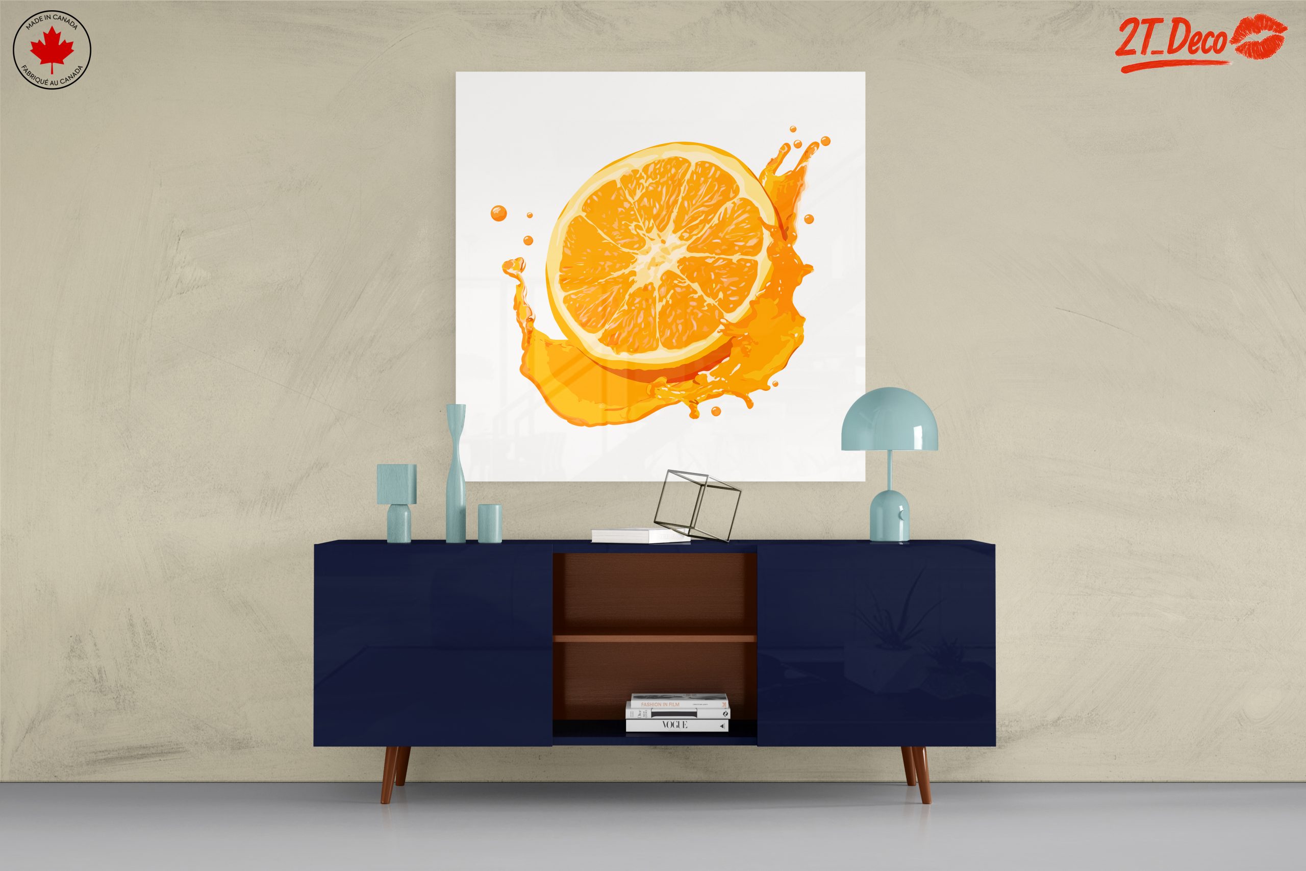 Vibrant Abstract Orange Splash Art - Image 8