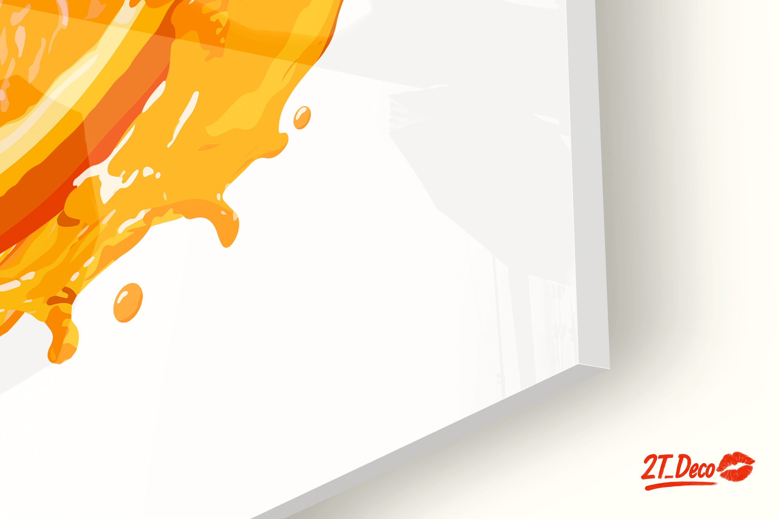 Vibrant Abstract Orange Splash Art - Image 9