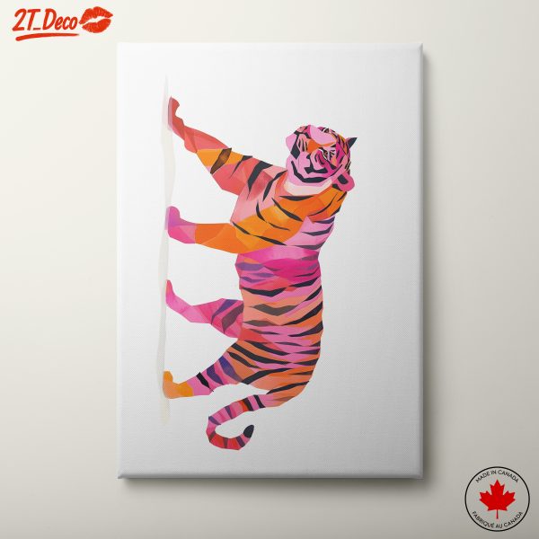 Vibrant Whimsical Tiger Art