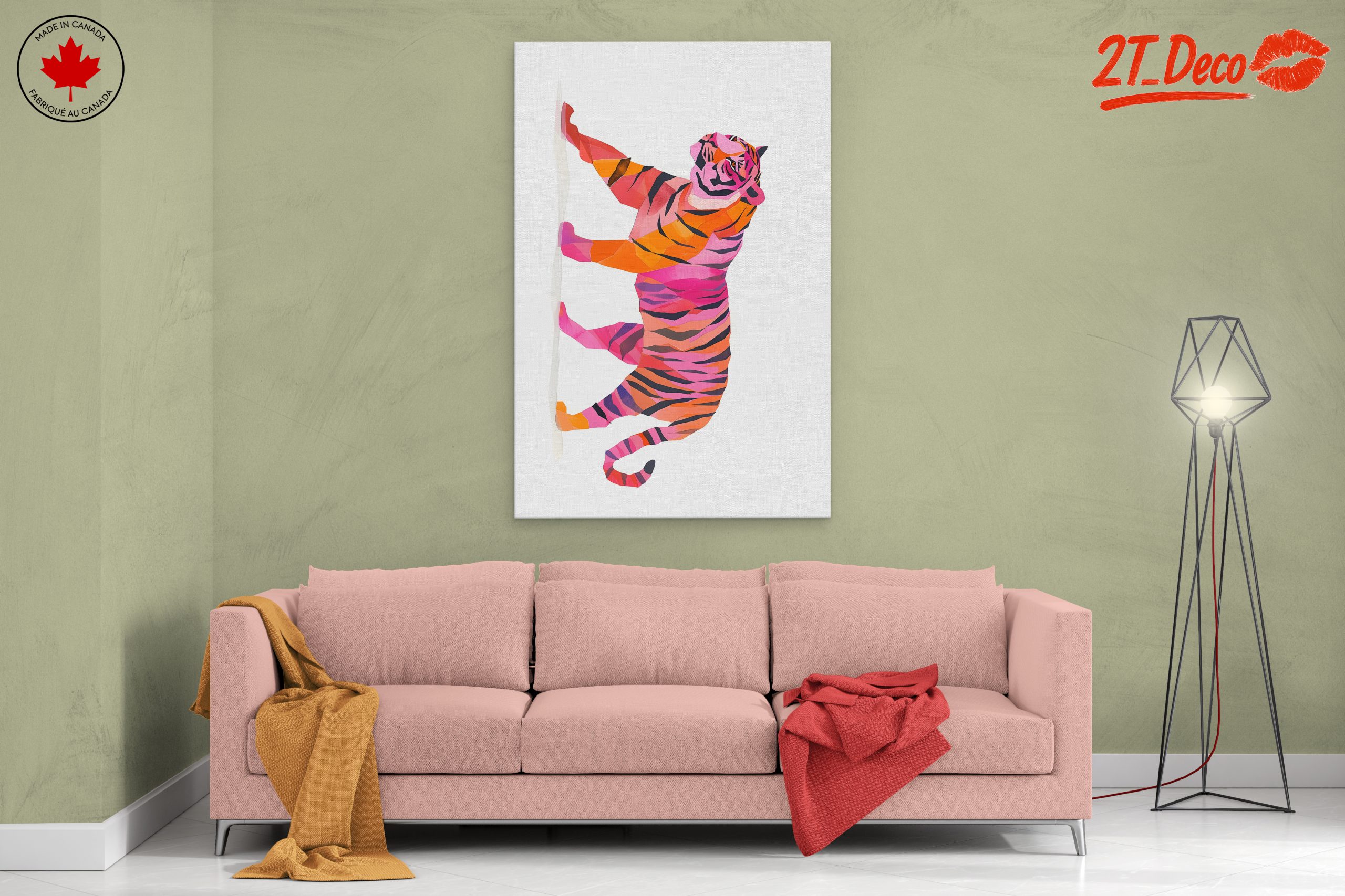 Vibrant Whimsical Tiger Art - Image 2