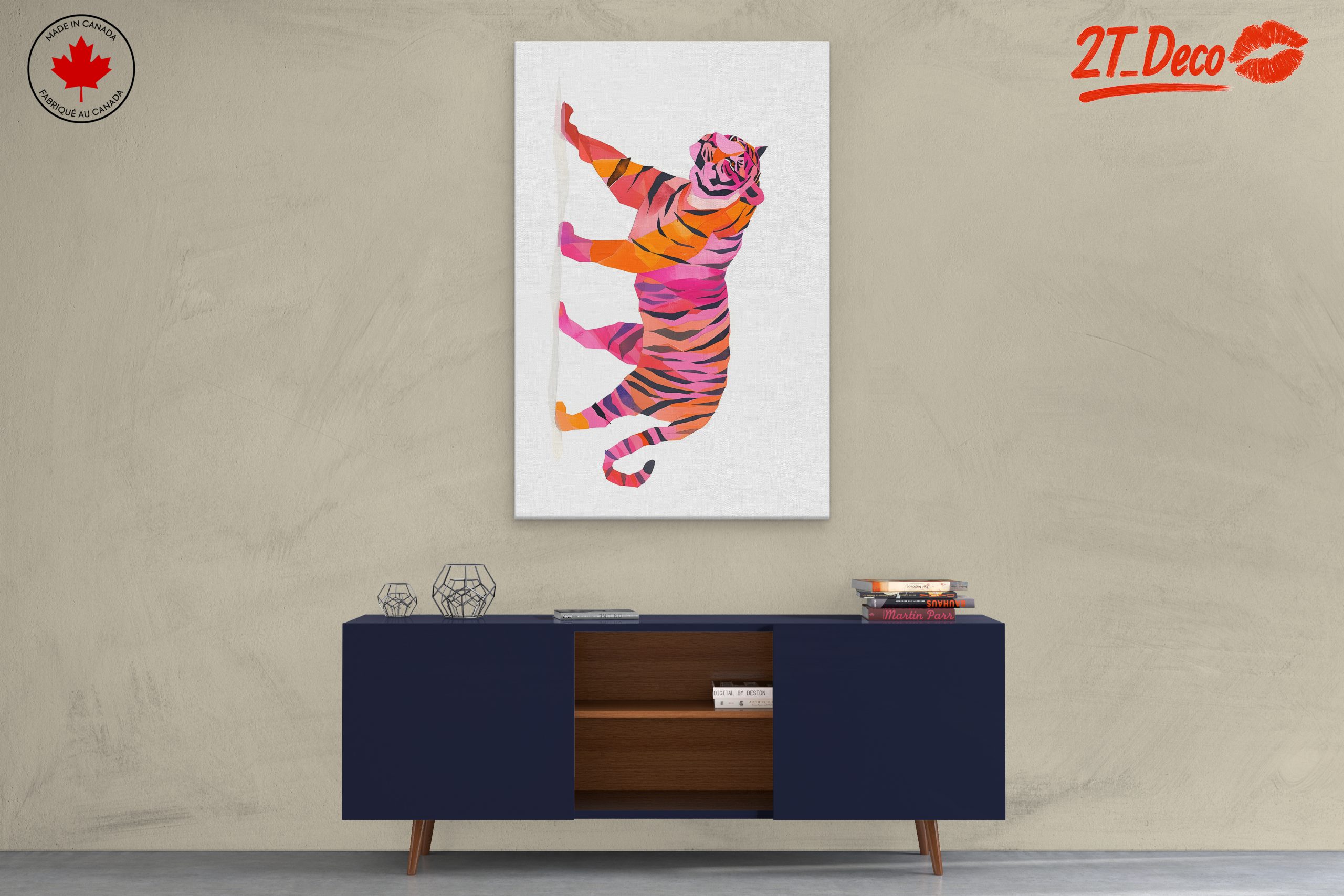 Vibrant Whimsical Tiger Art - Image 3