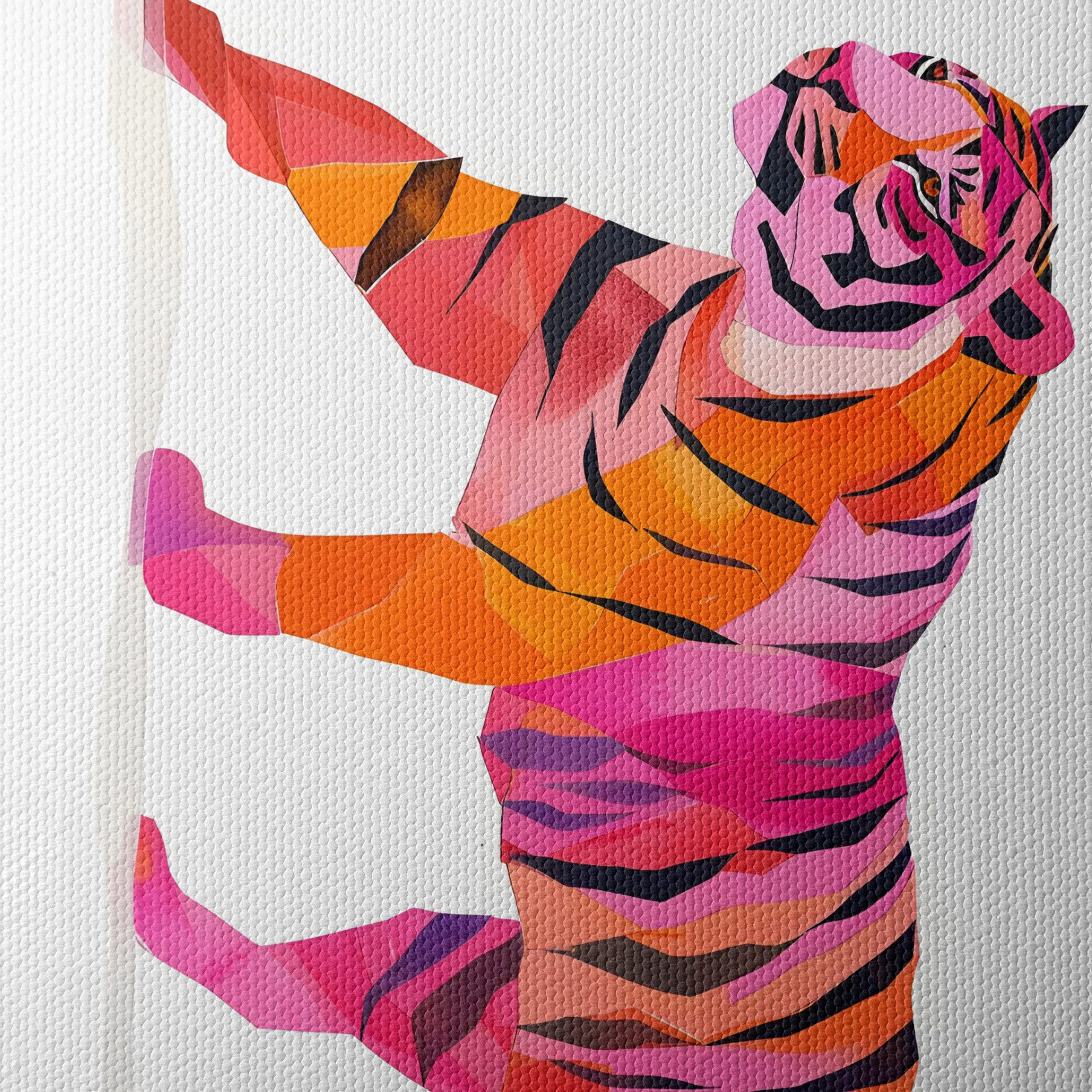 Vibrant Whimsical Tiger Art - Image 4