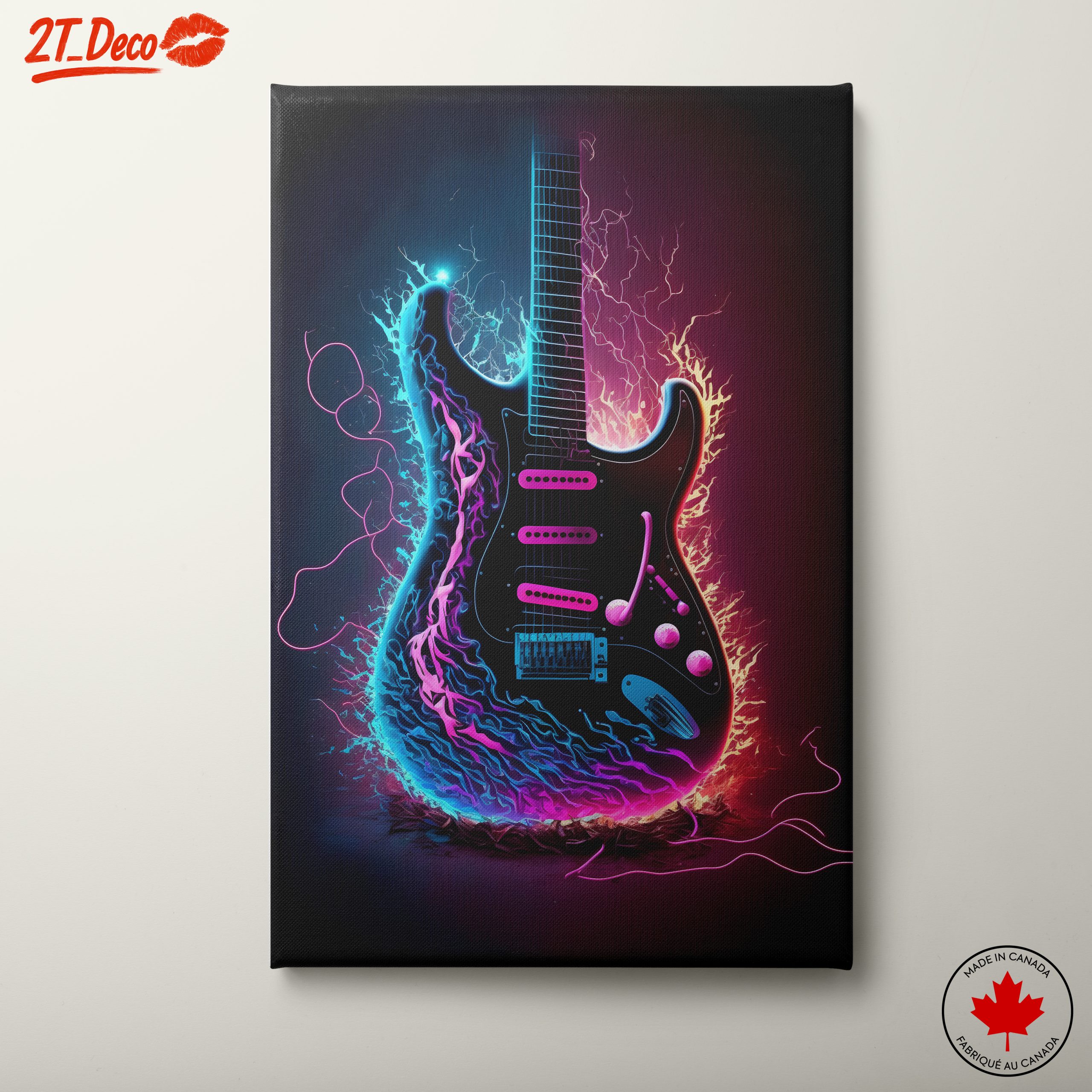 Vibrant Electric Guitar Artwork