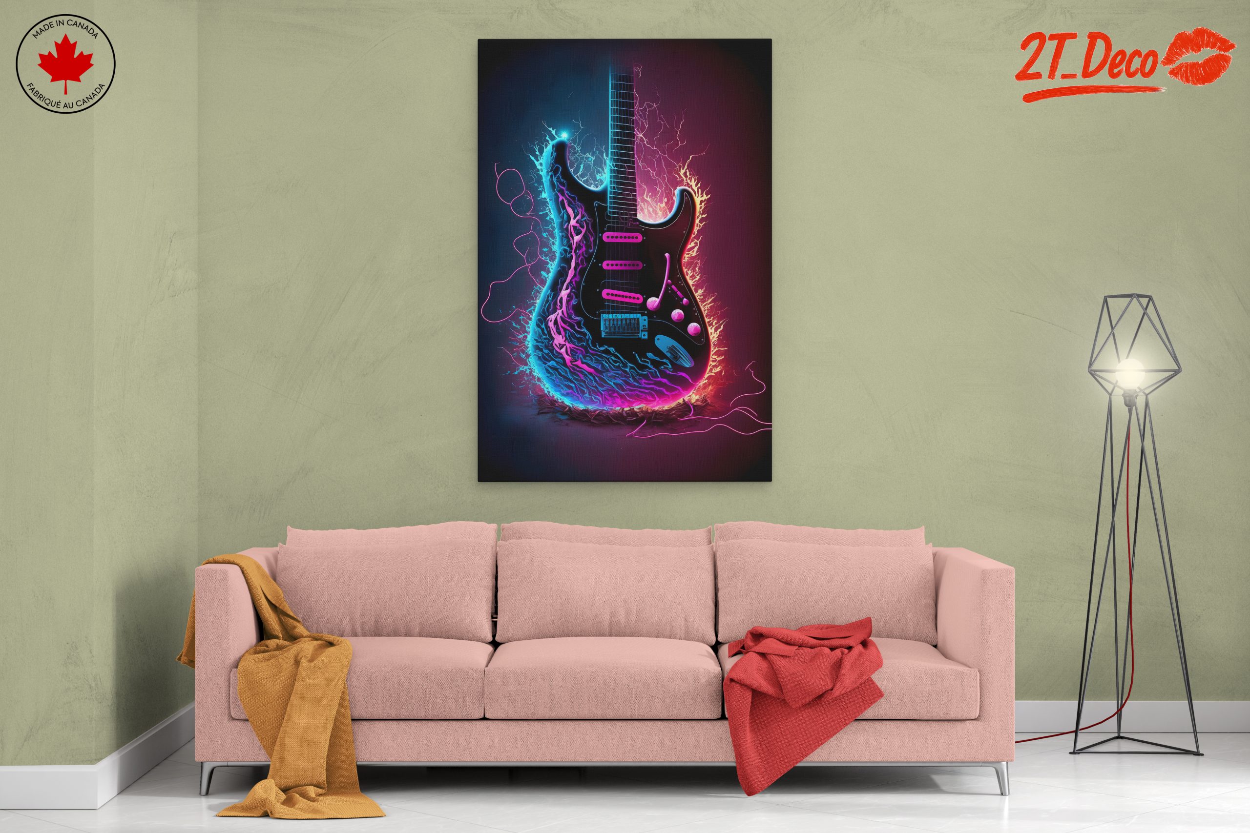 Vibrant Electric Guitar Artwork - Image 2