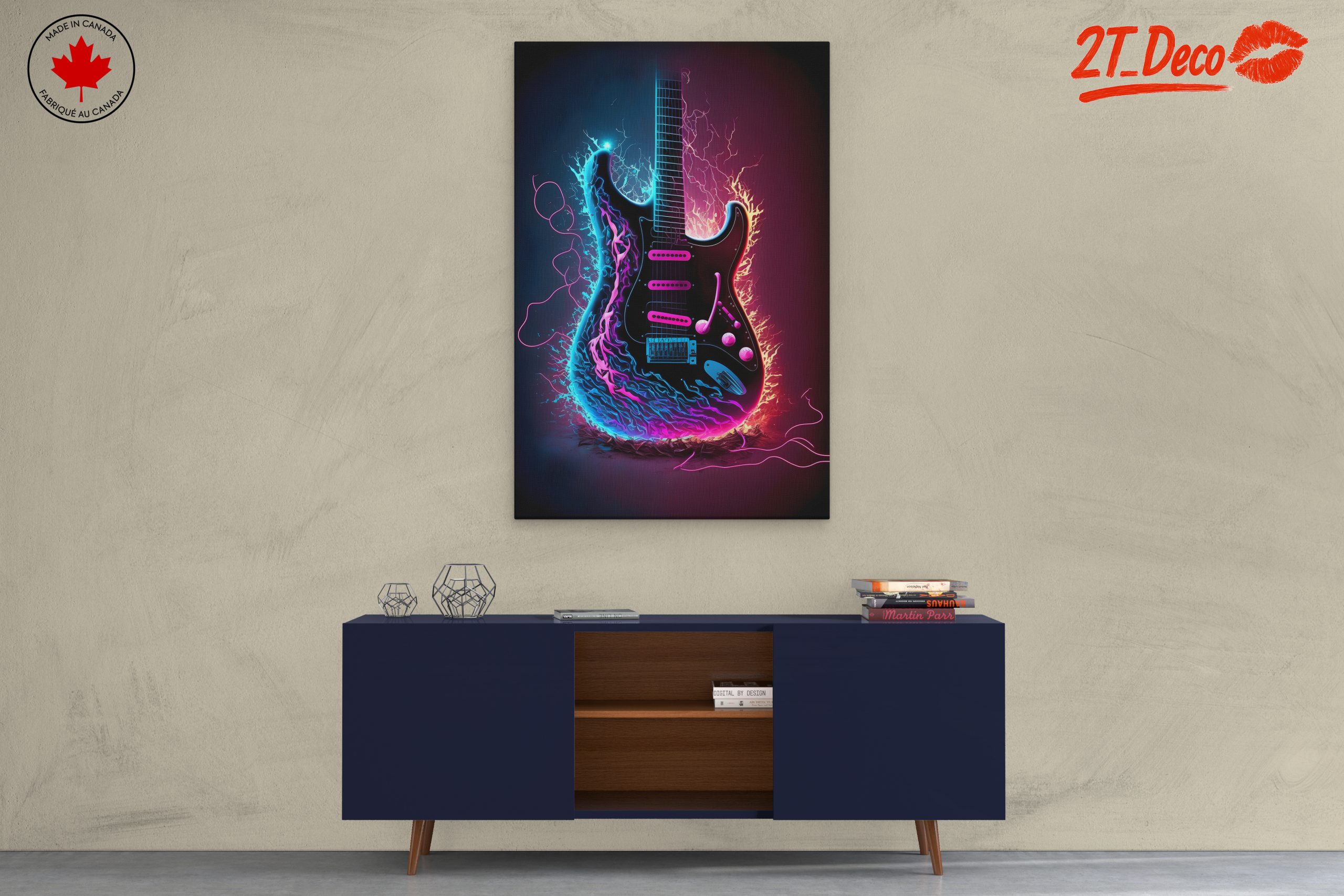 Vibrant Electric Guitar Artwork - Image 3