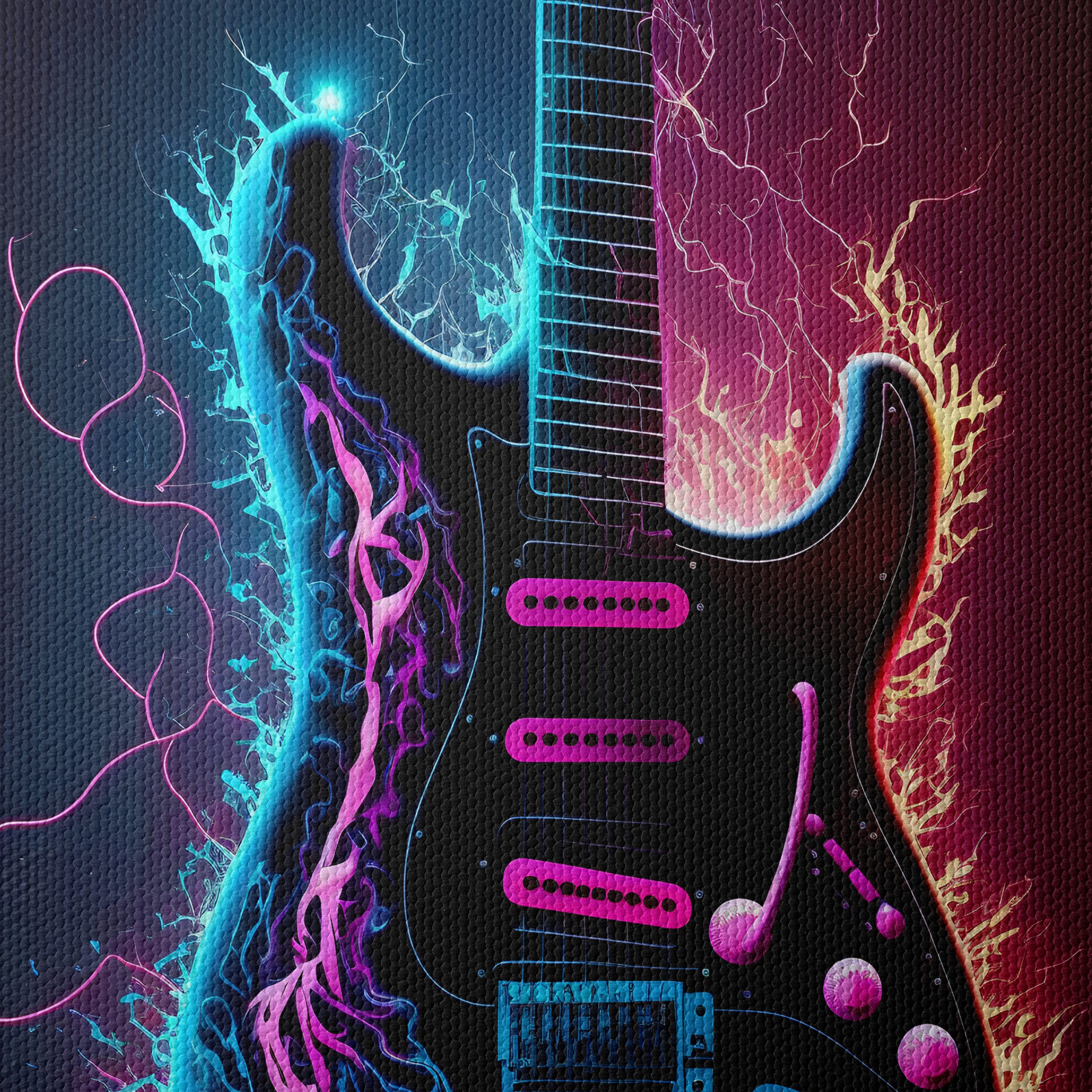 Vibrant Electric Guitar Artwork - Image 4