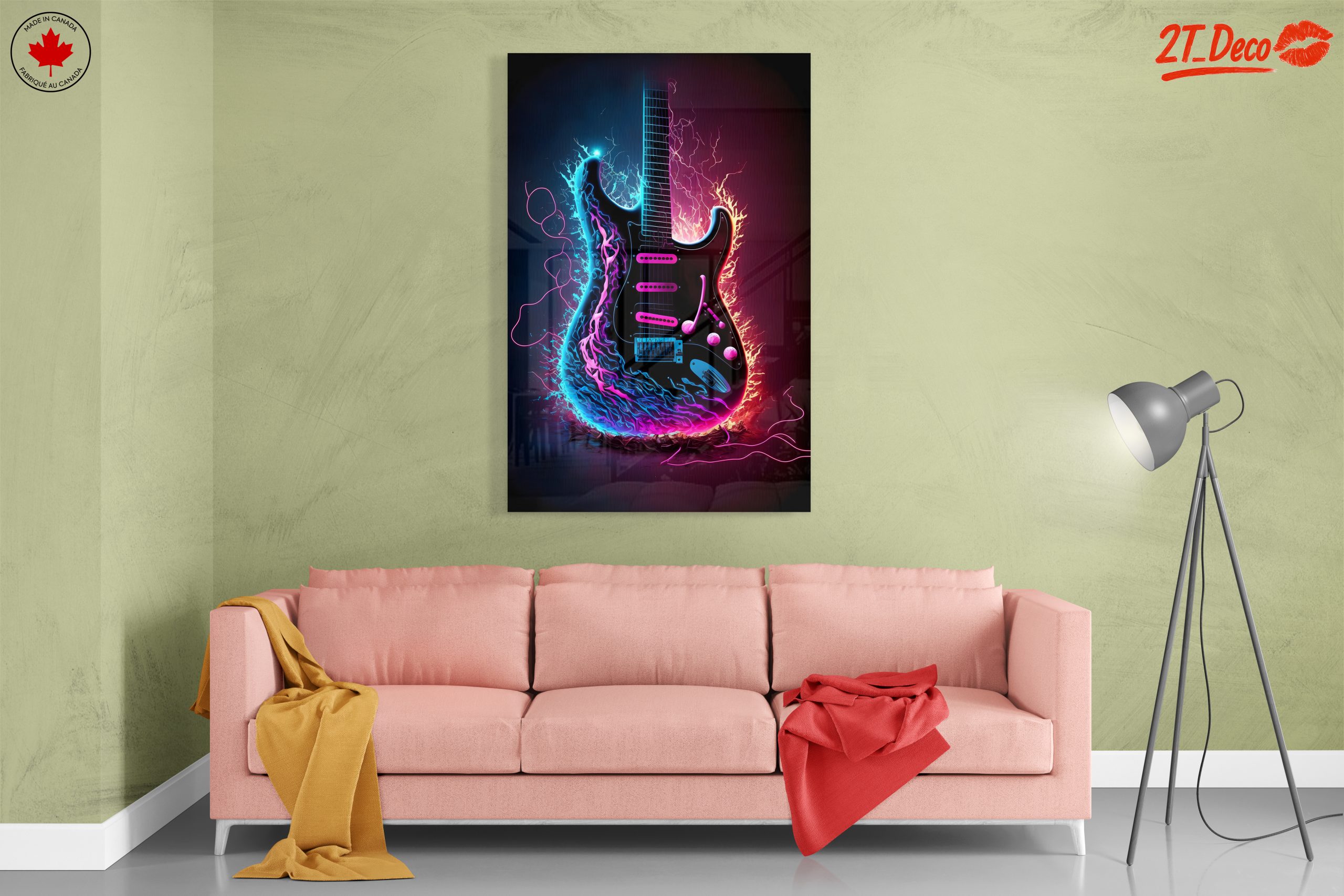 Vibrant Electric Guitar Artwork - Image 7