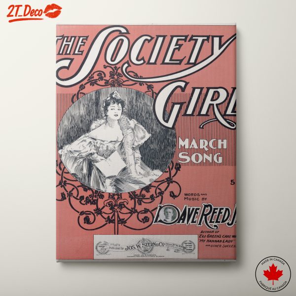 The Society Girl Vintage Music Sheet Art