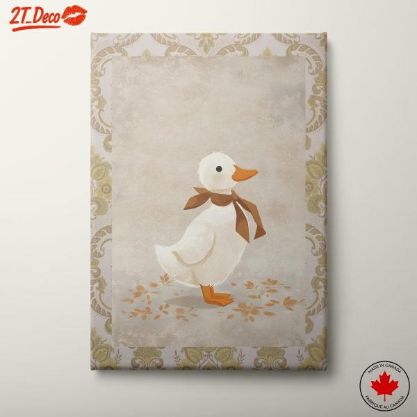 Charming White Duck in a Bow Tie