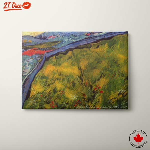 Vibrant Abstract Landscape with Wheat Fields