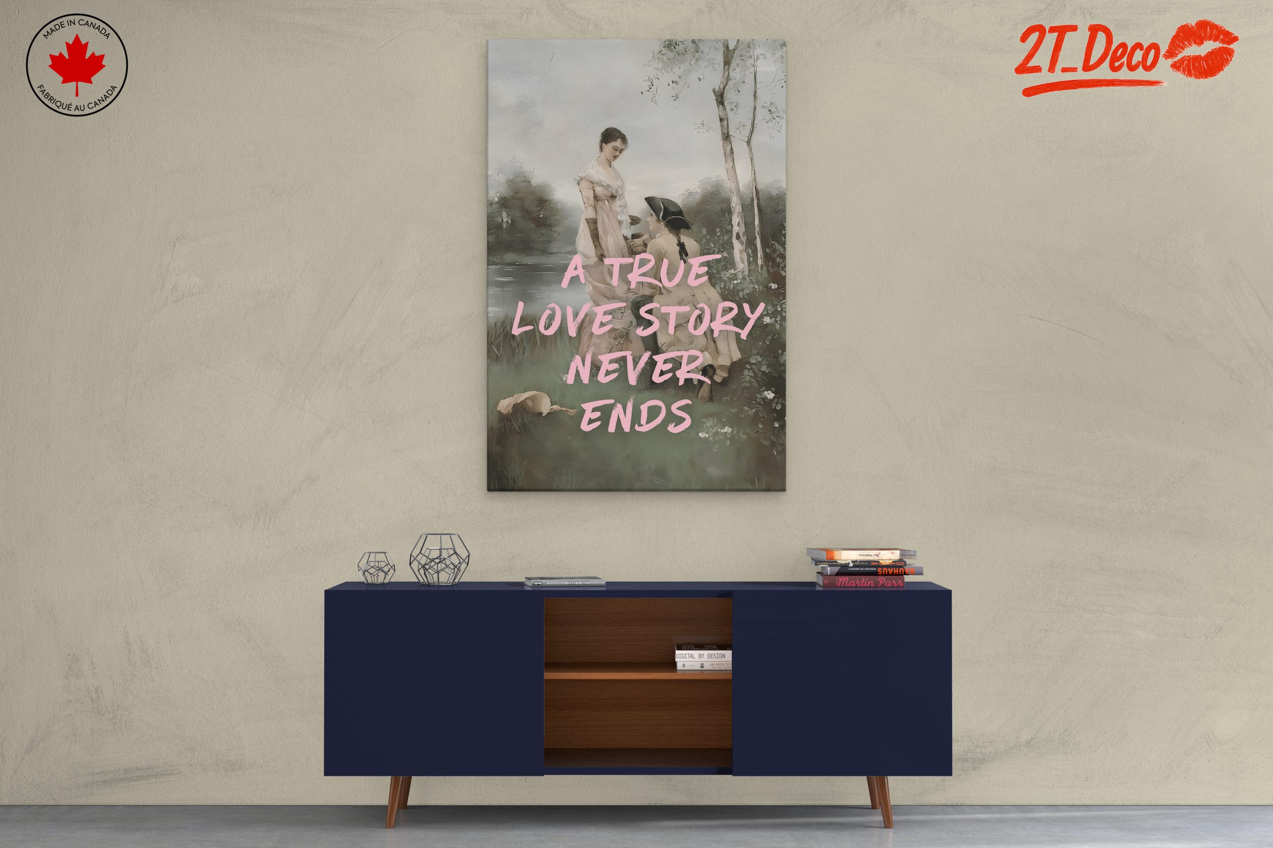 A True Love Story Never Ends Wall Art - Image 3