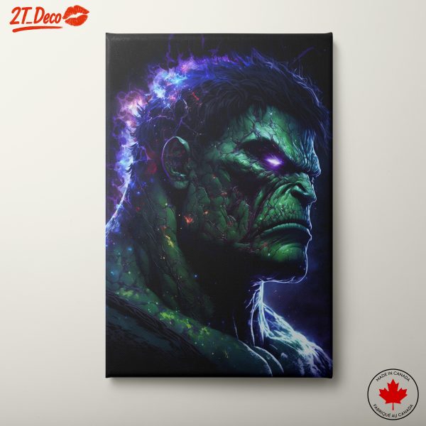 Dynamic Hulk Character Art with Cosmic Elements