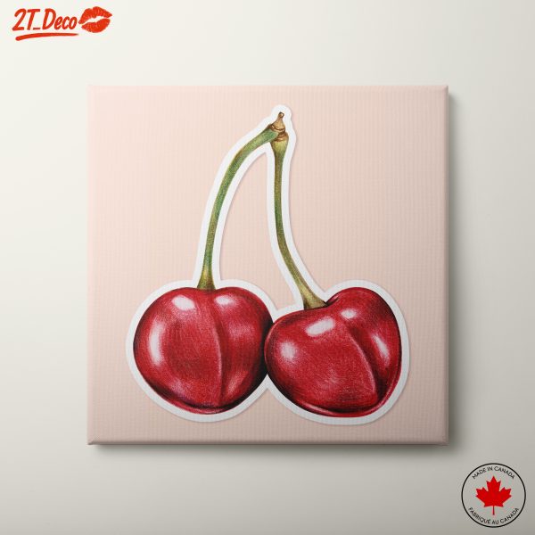 Stylized Cherries Abstract Art