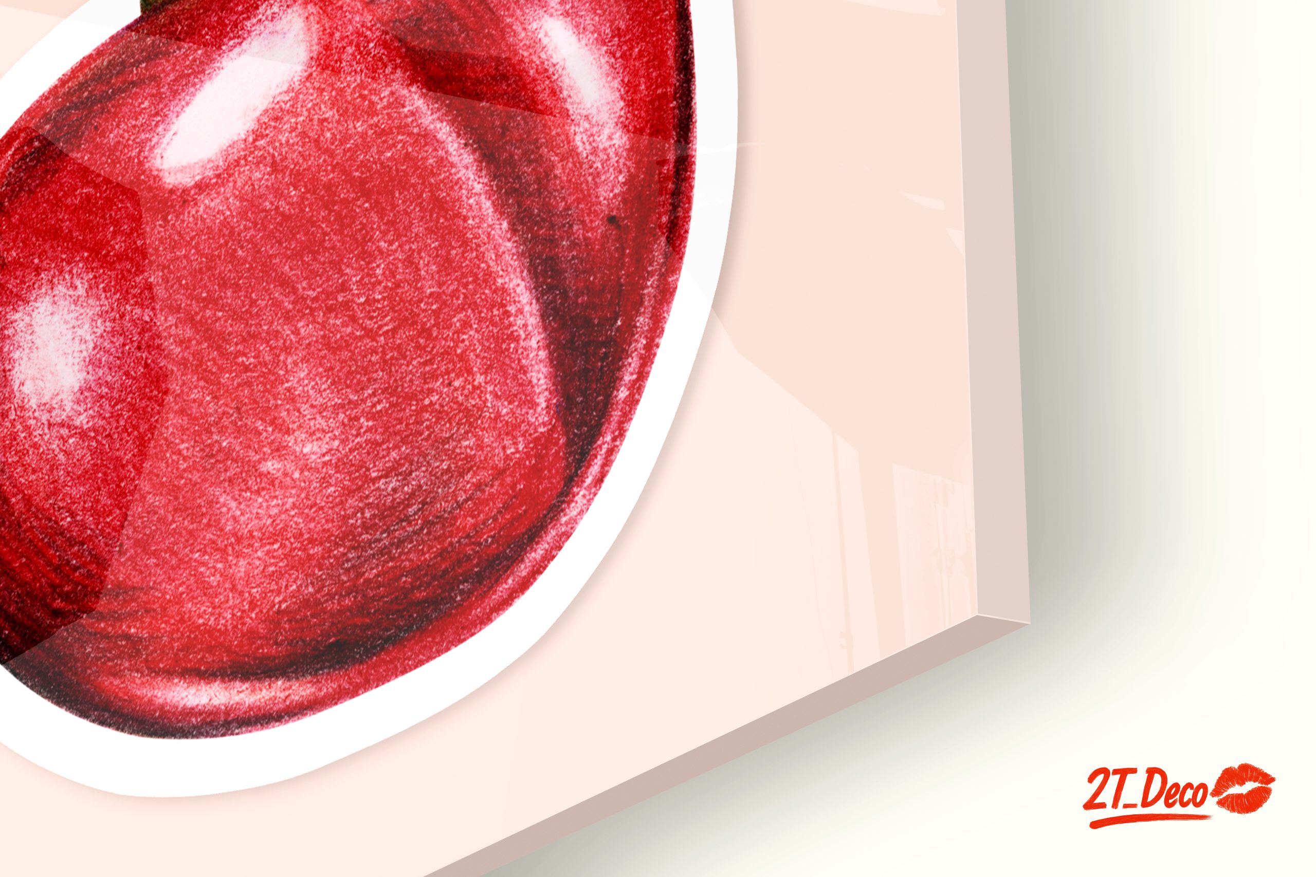 Stylized Cherries Abstract Art - Image 9