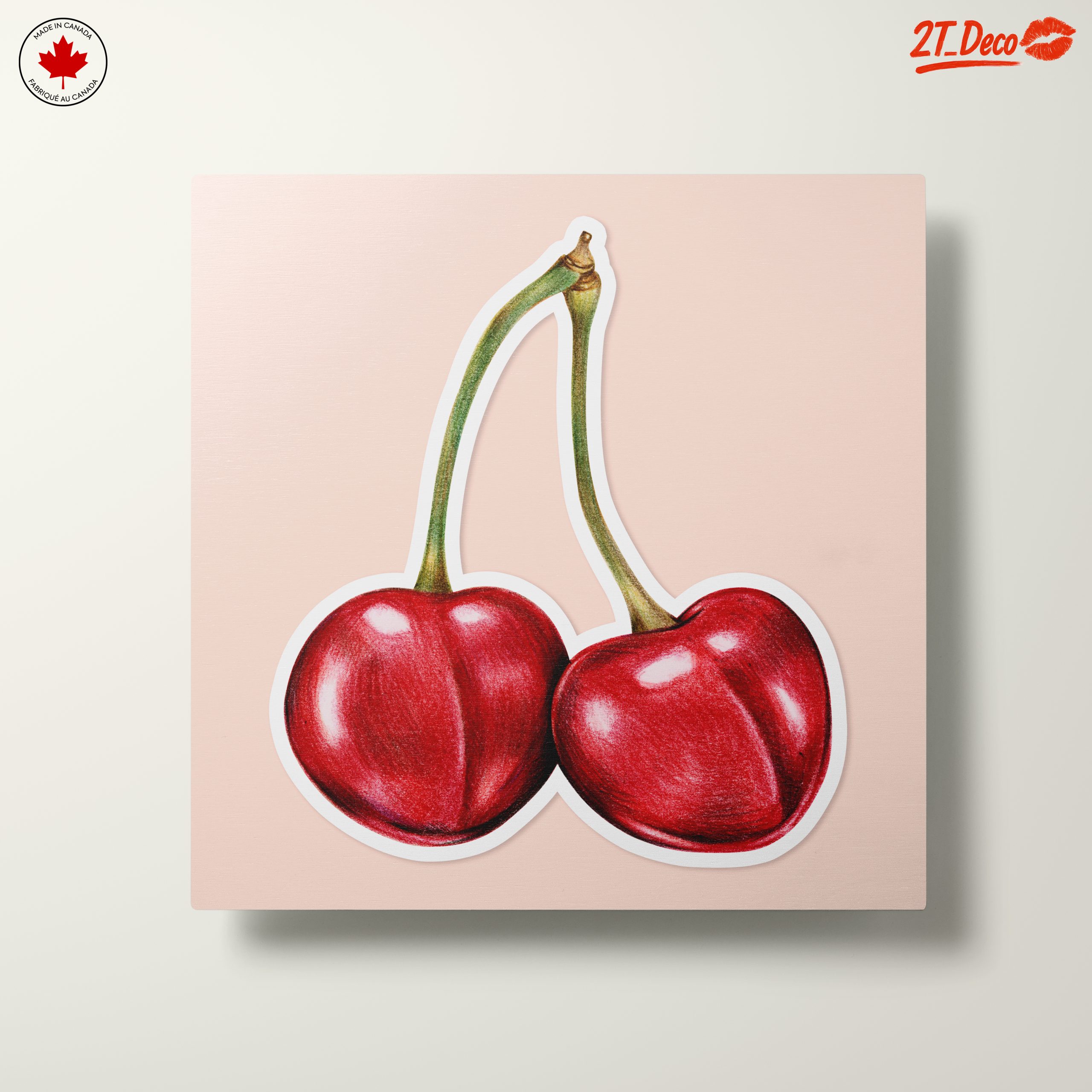 Stylized Cherries Abstract Art - Image 10