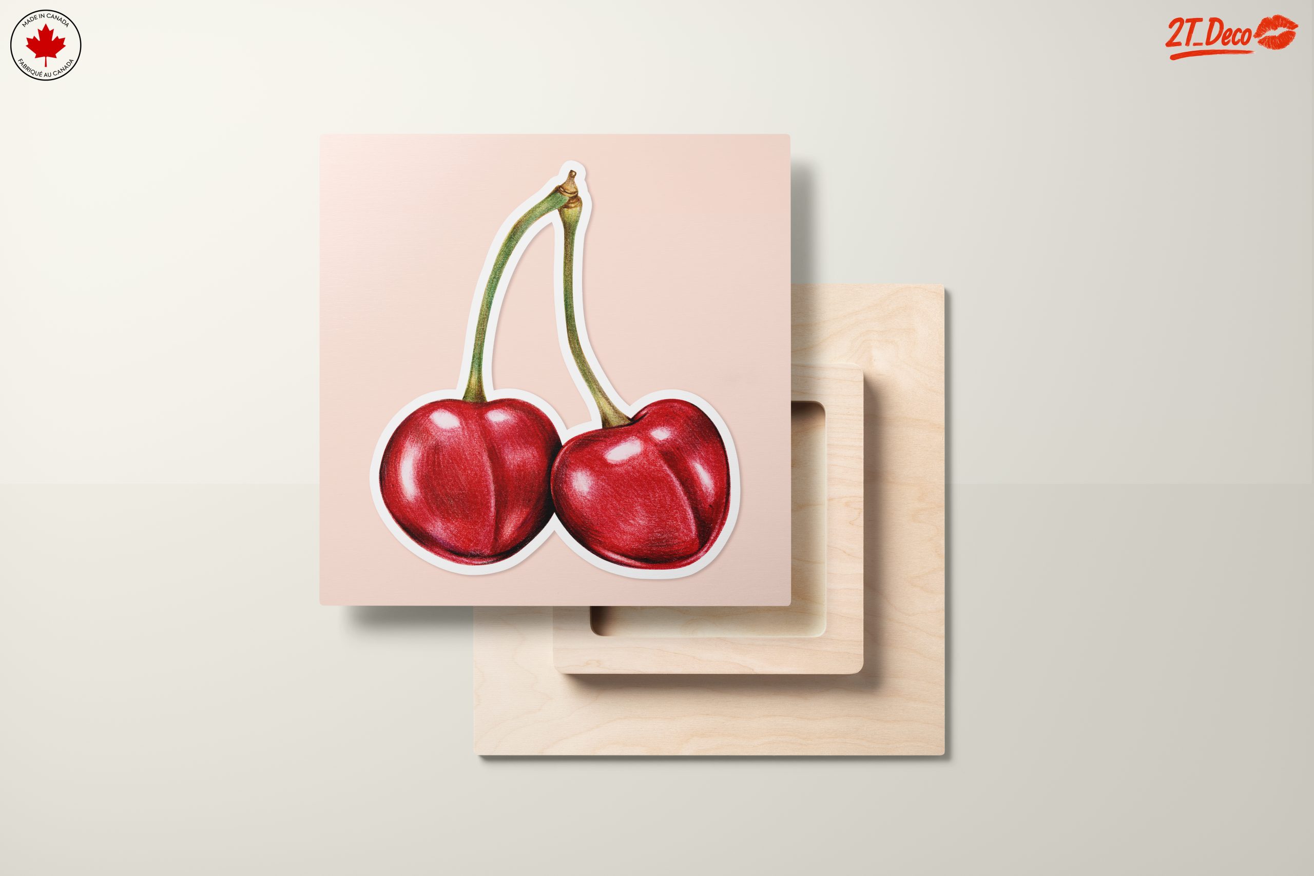 Stylized Cherries Abstract Art - Image 11
