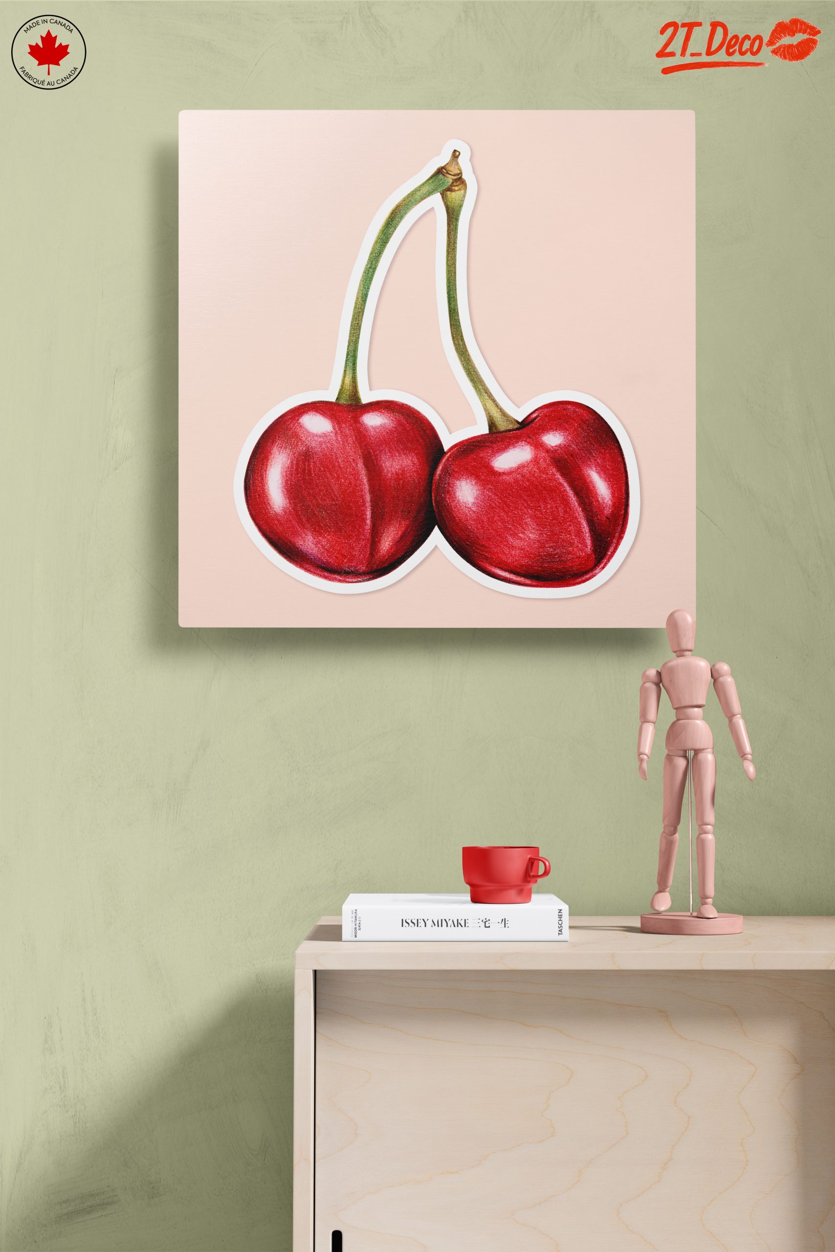 Stylized Cherries Abstract Art - Image 14