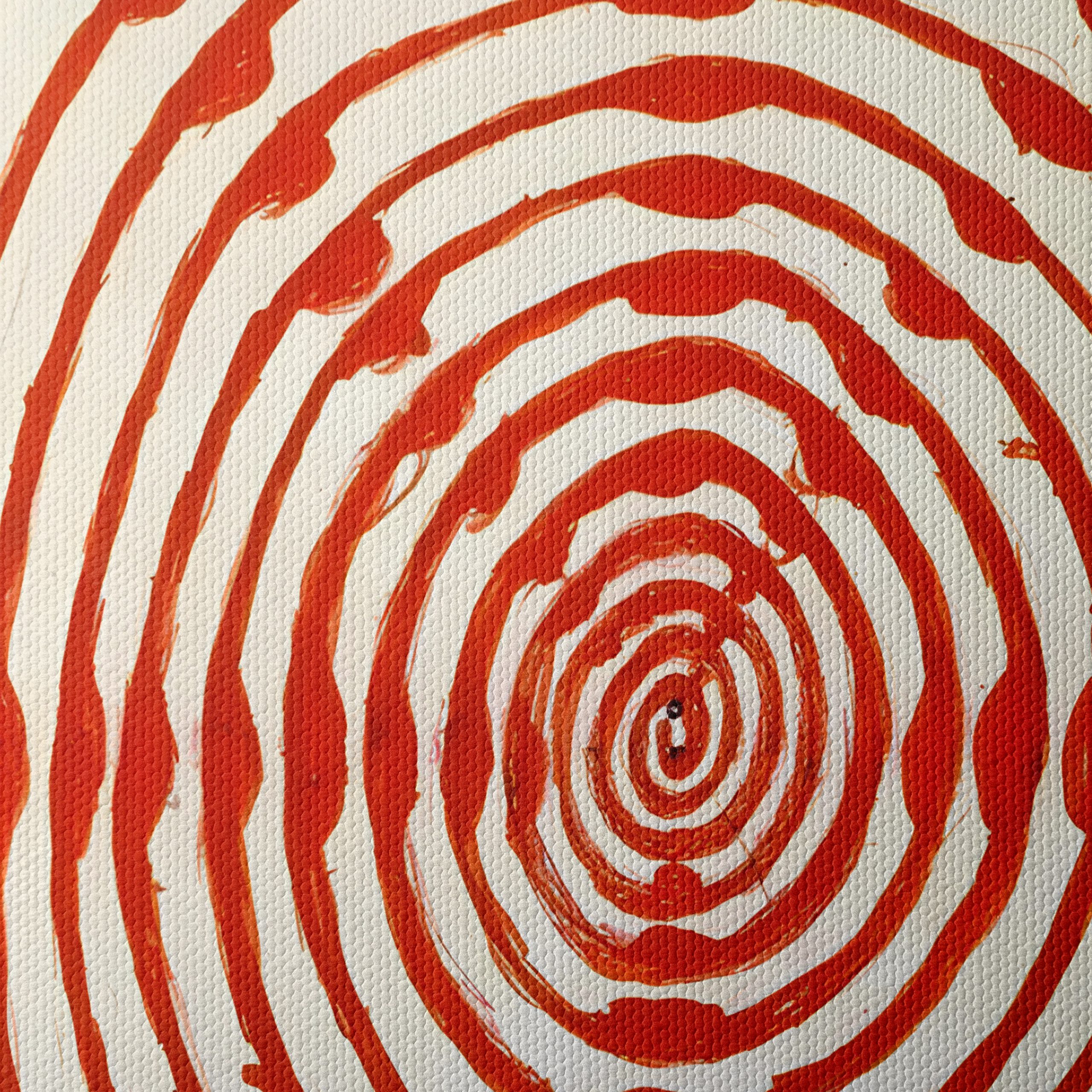 Red Concentric Circle Abstract Art - Image 4