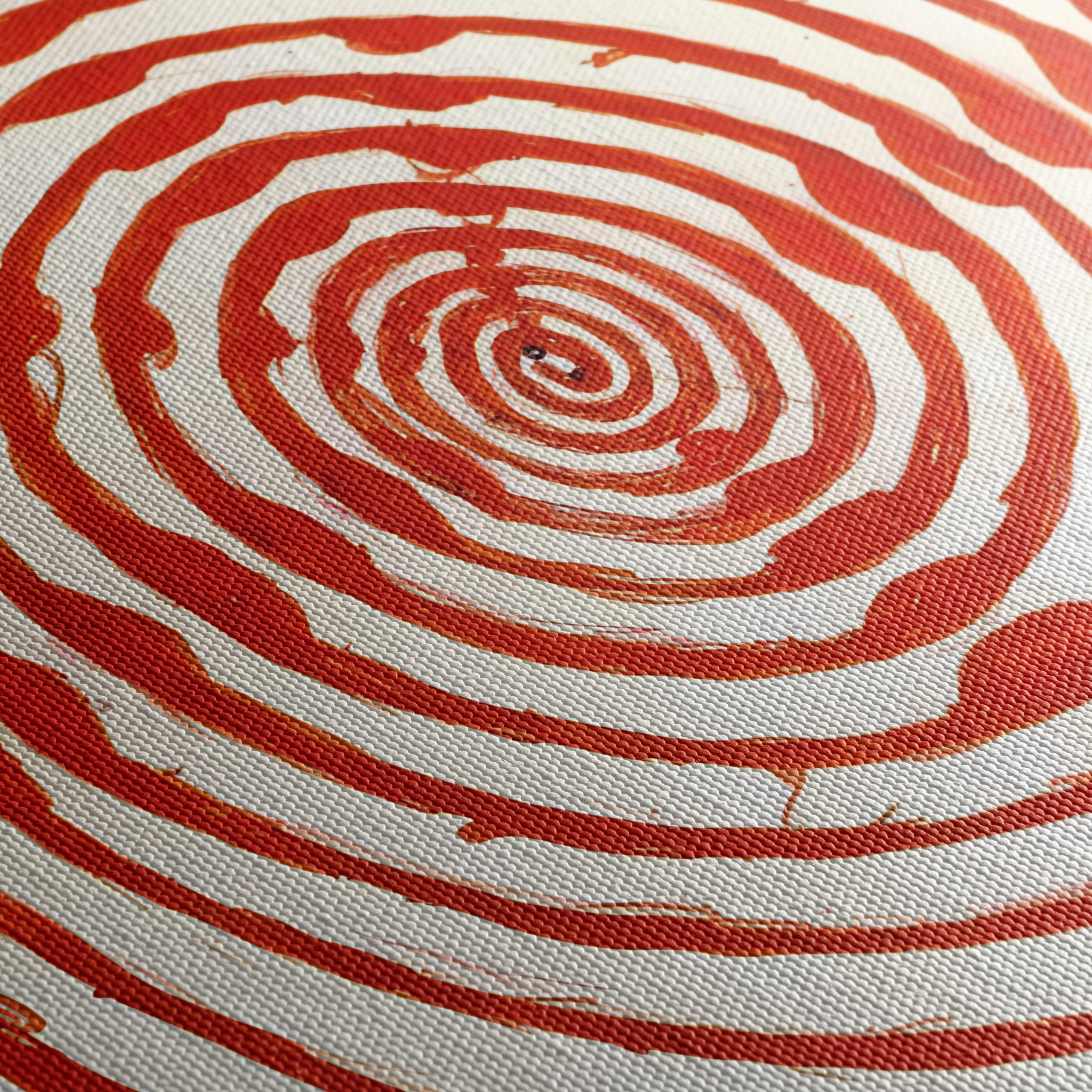 Red Concentric Circle Abstract Art - Image 5