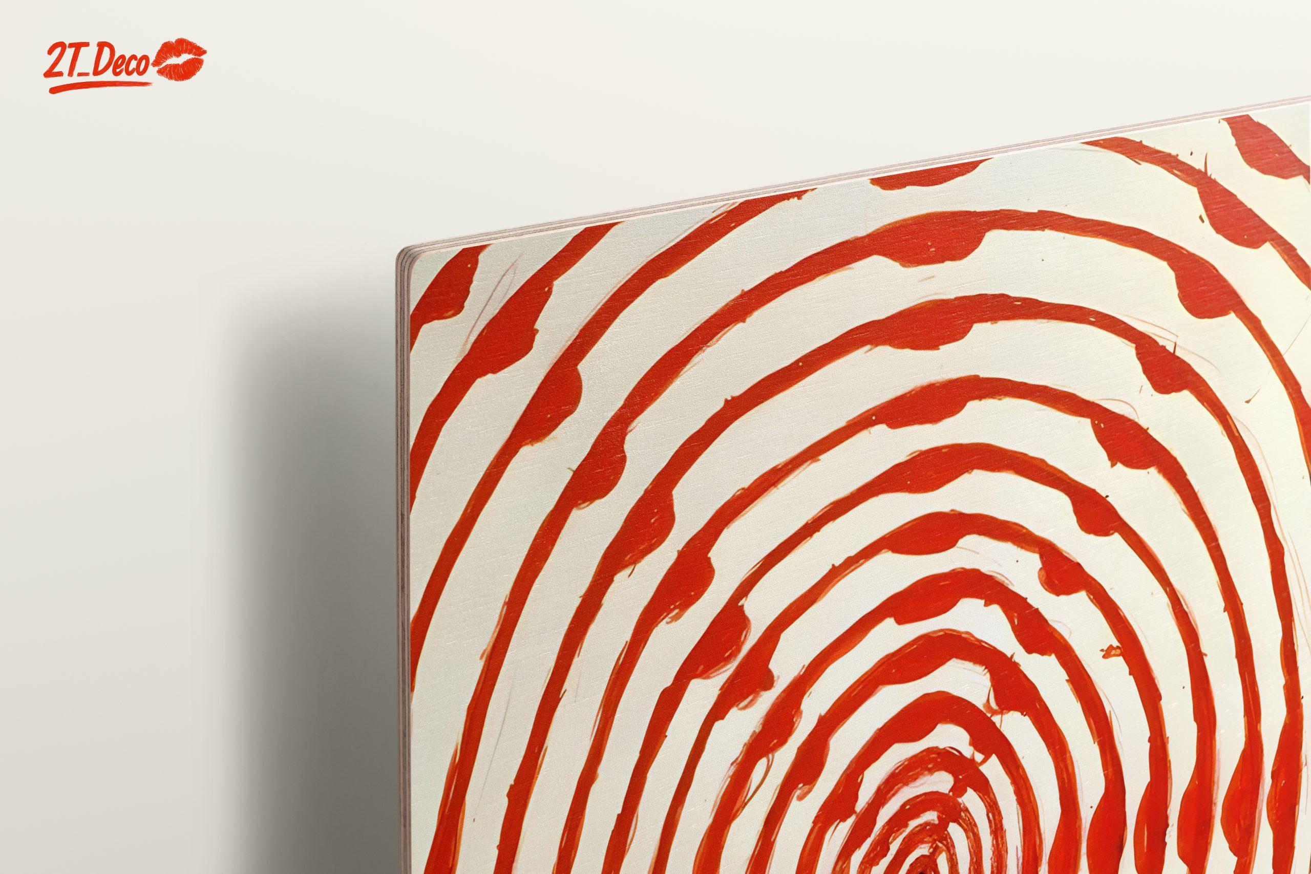 Red Concentric Circle Abstract Art - Image 15