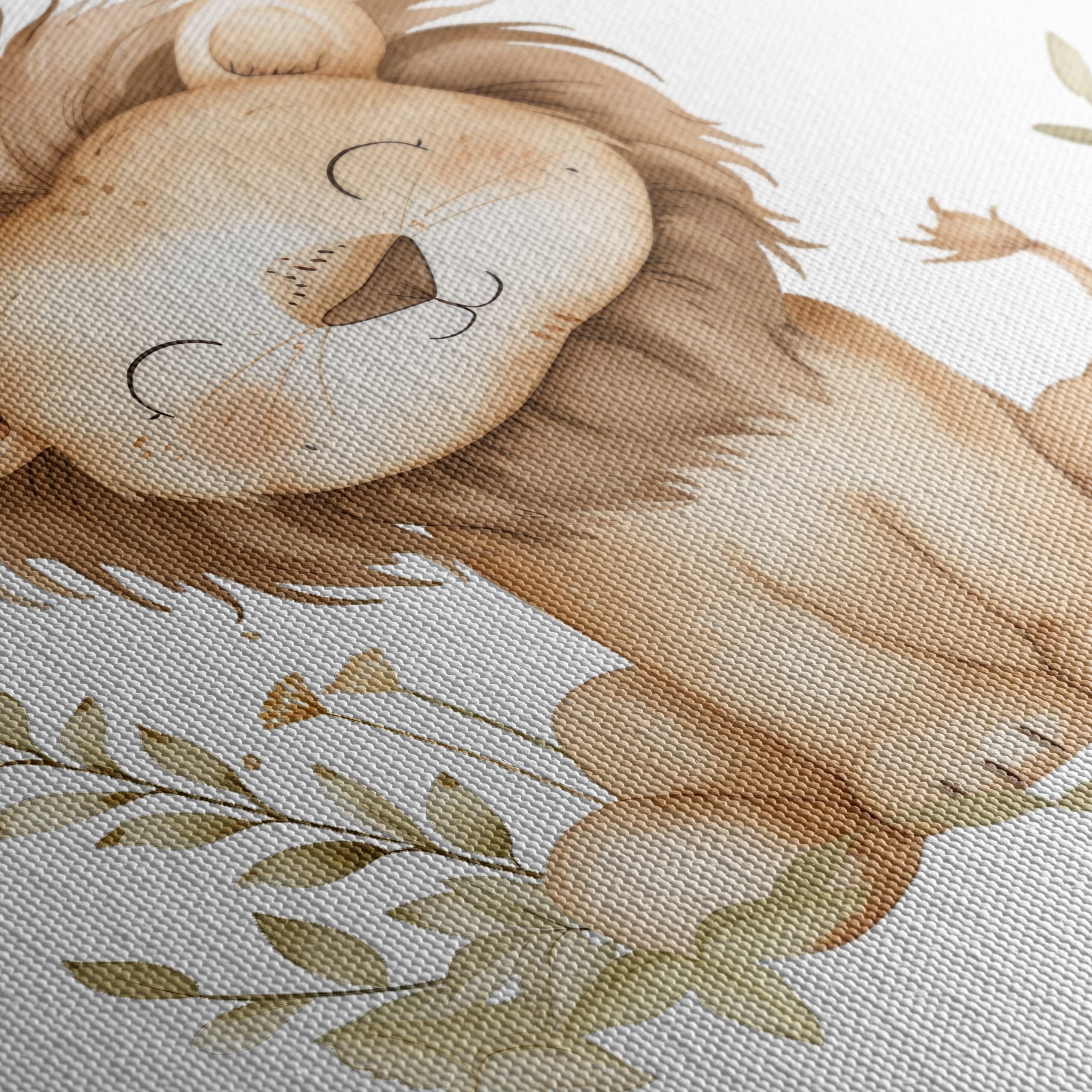 Adorable Lion Illustration in Soft Tones - Image 5