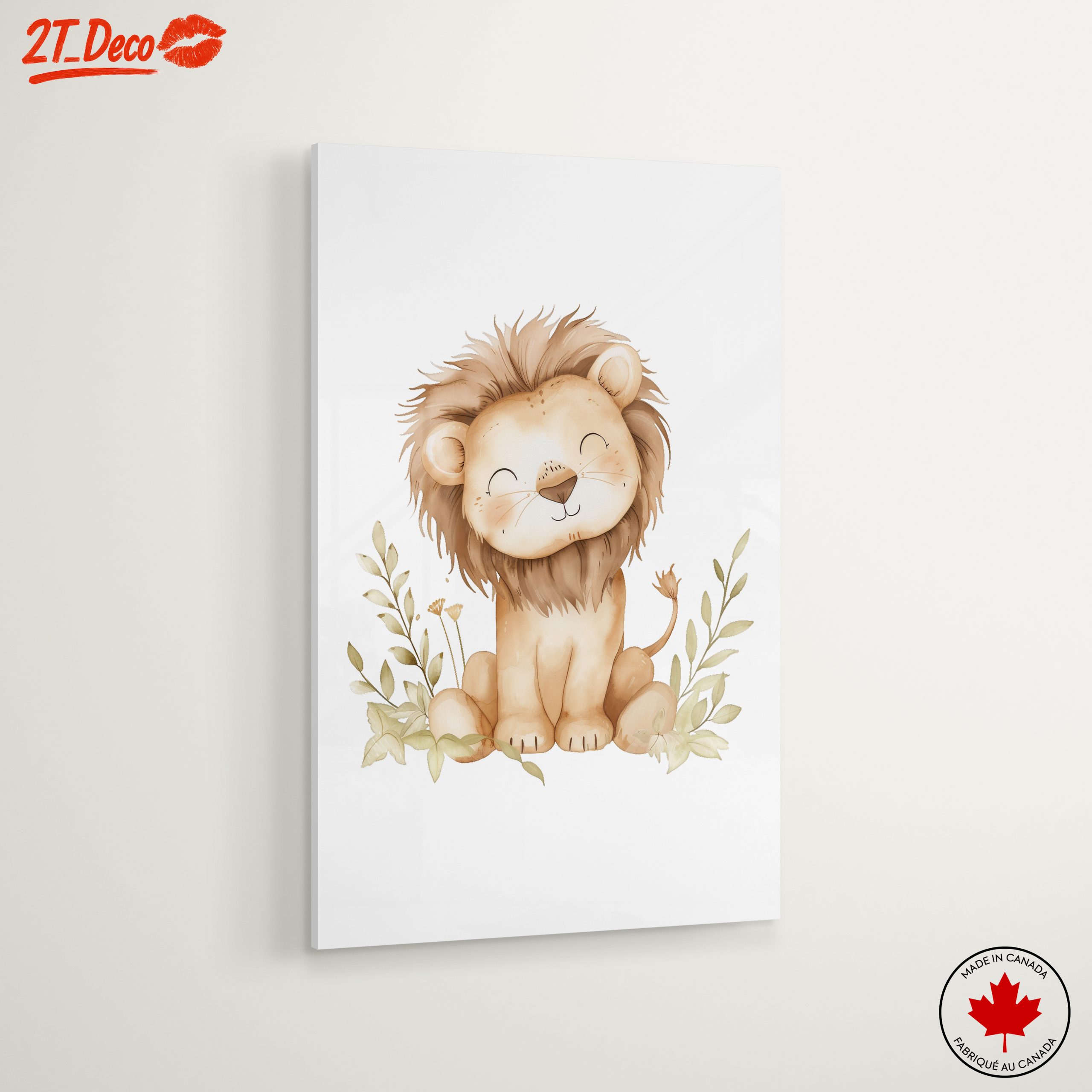 Adorable Lion Illustration in Soft Tones - Image 6