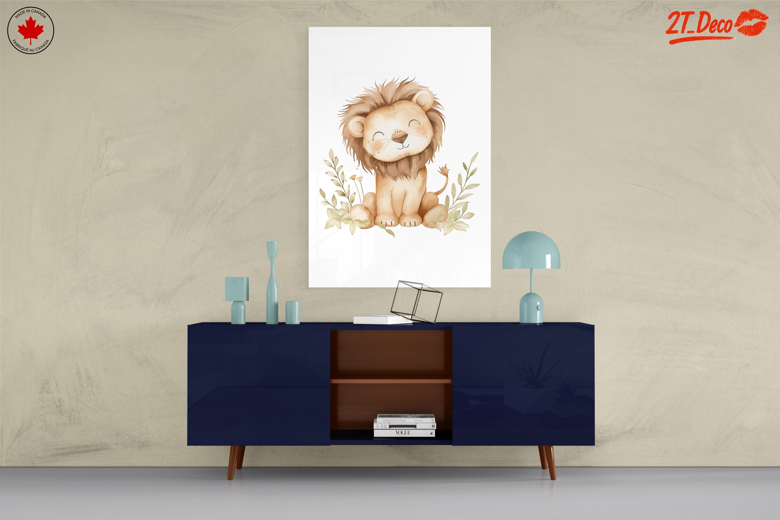 Adorable Lion Illustration in Soft Tones - Image 8