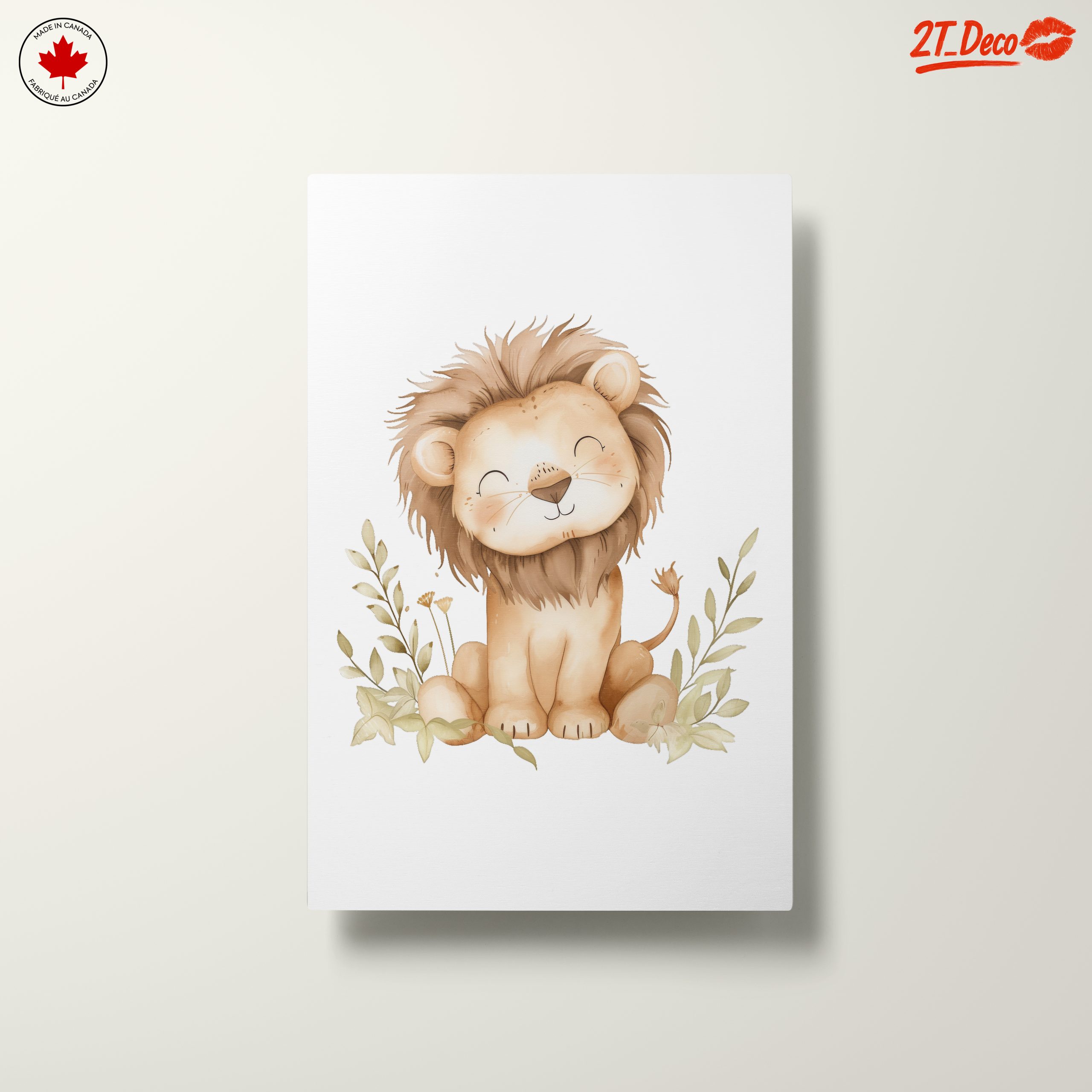 Adorable Lion Illustration in Soft Tones - Image 10