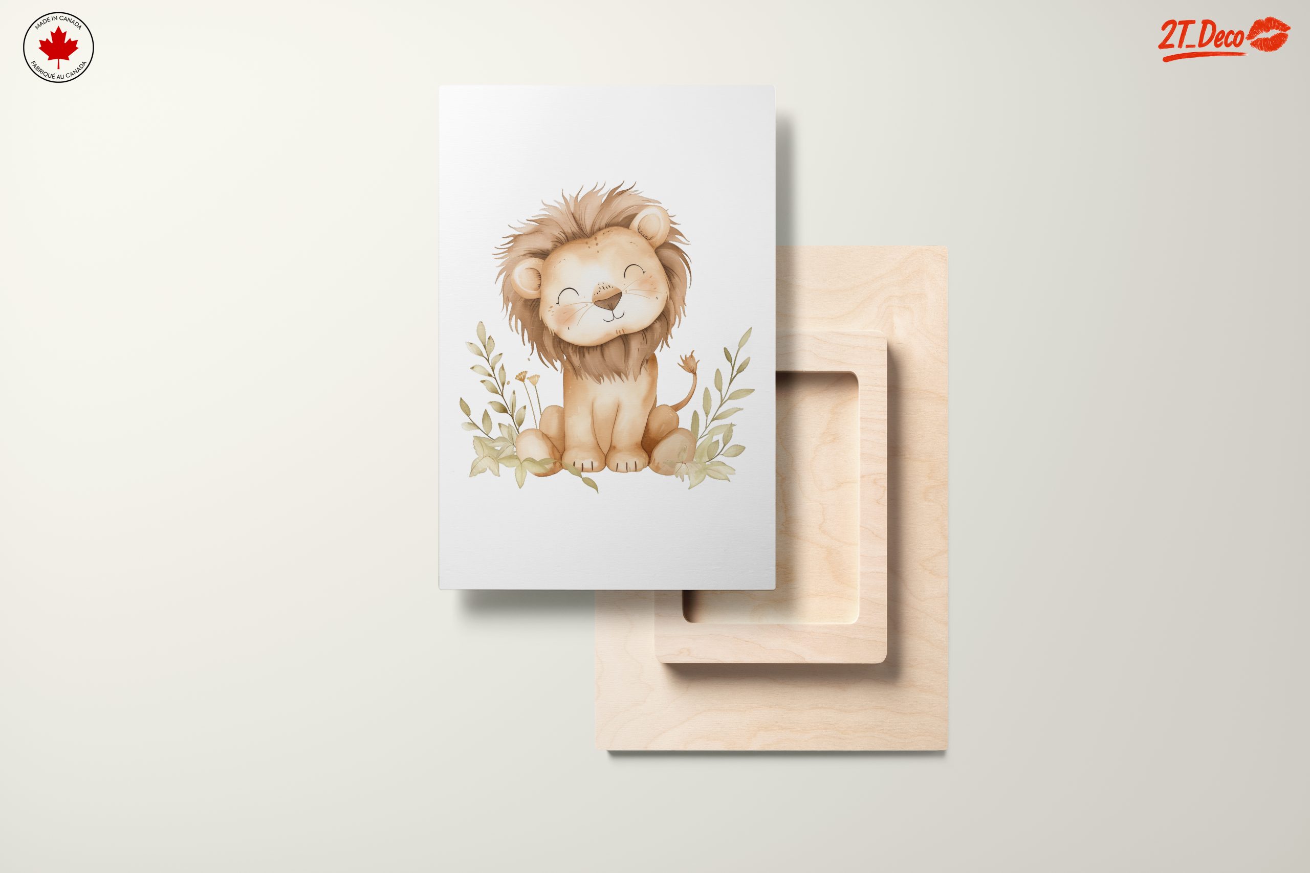 Adorable Lion Illustration in Soft Tones - Image 11