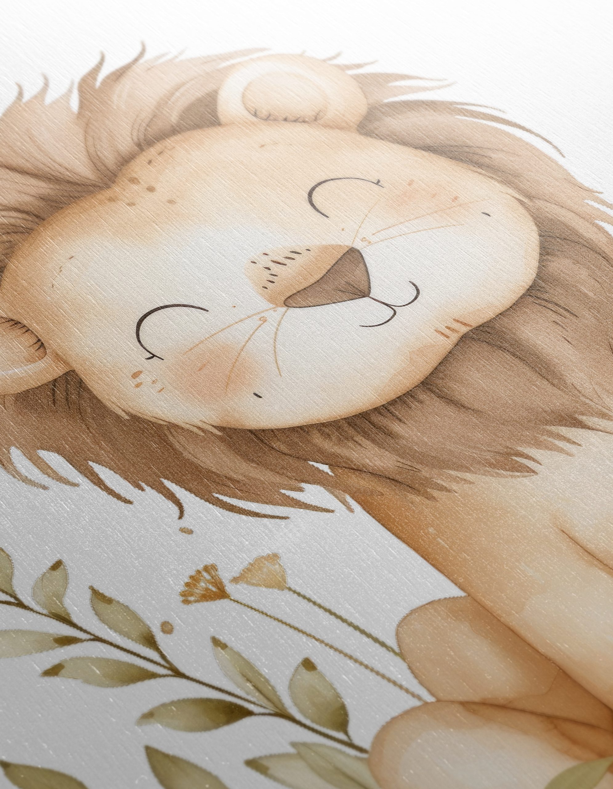 Adorable Lion Illustration in Soft Tones - Image 12