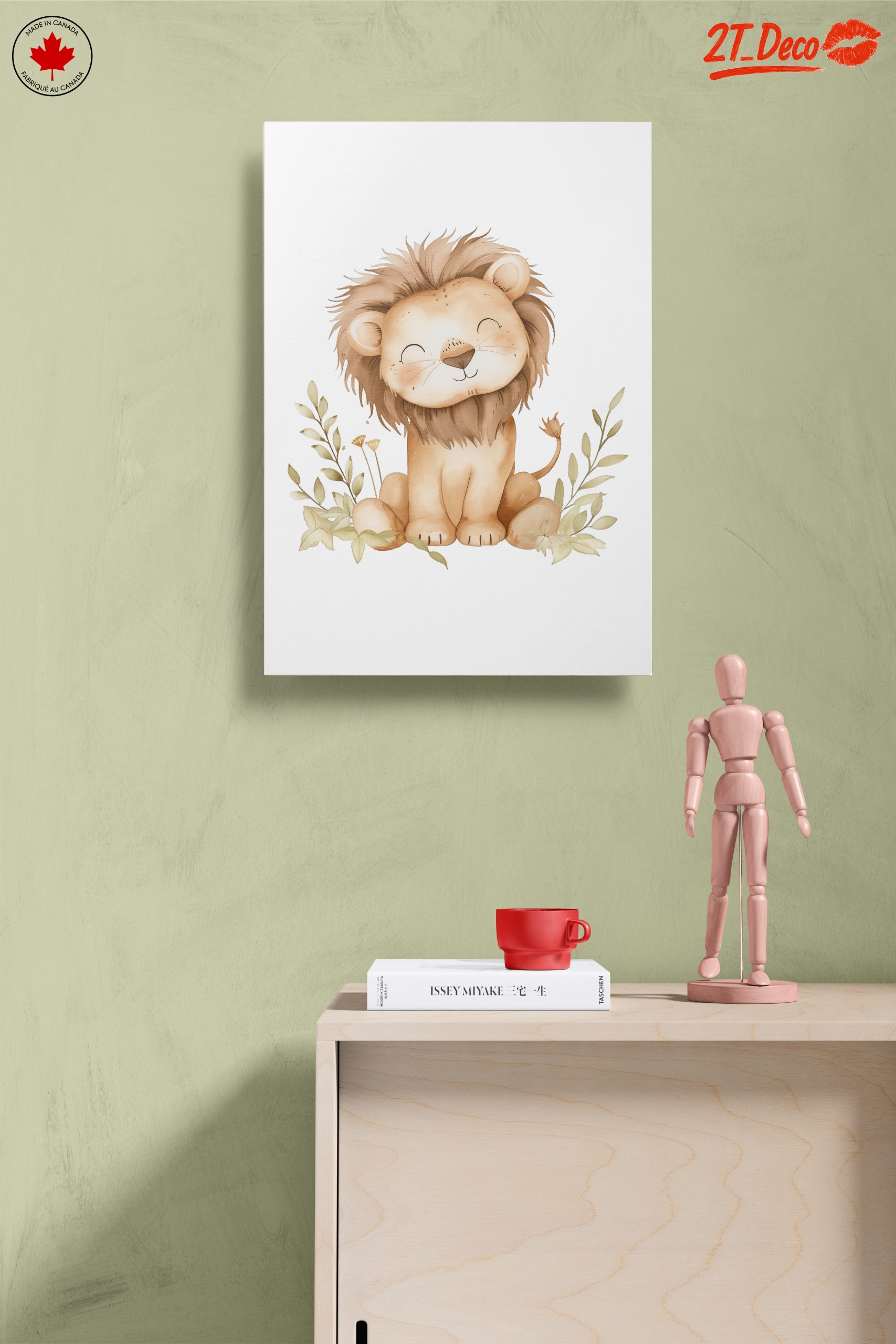 Adorable Lion Illustration in Soft Tones - Image 14