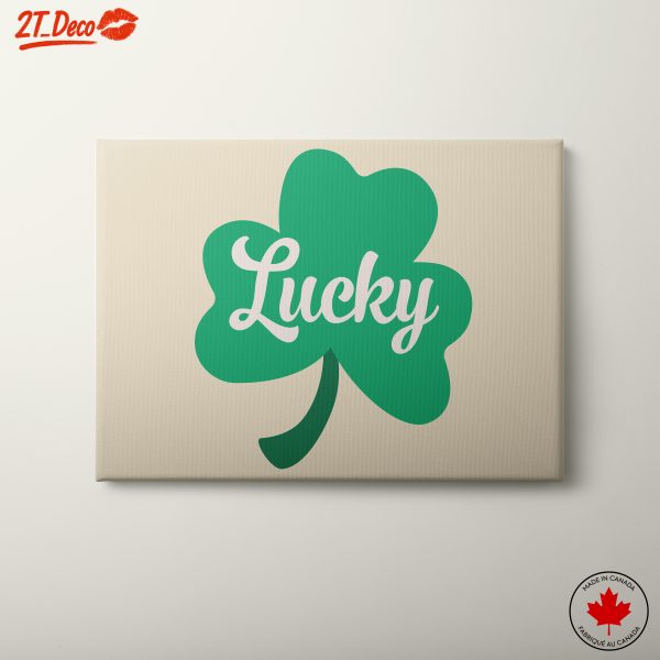 Lucky Shamrock Art with Inspirational Quote