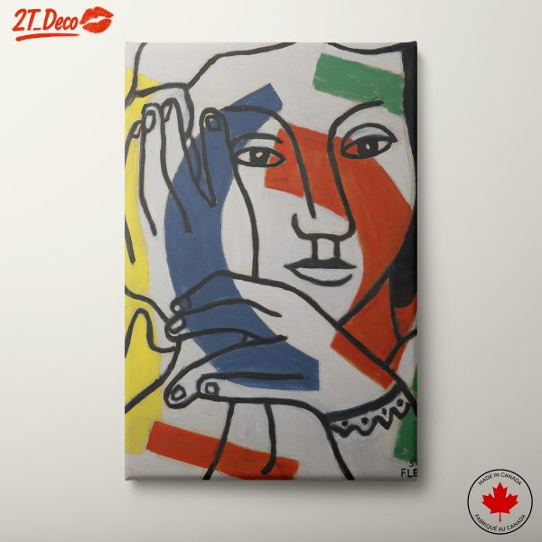 Abstract Figure Artwork with Bold Colors