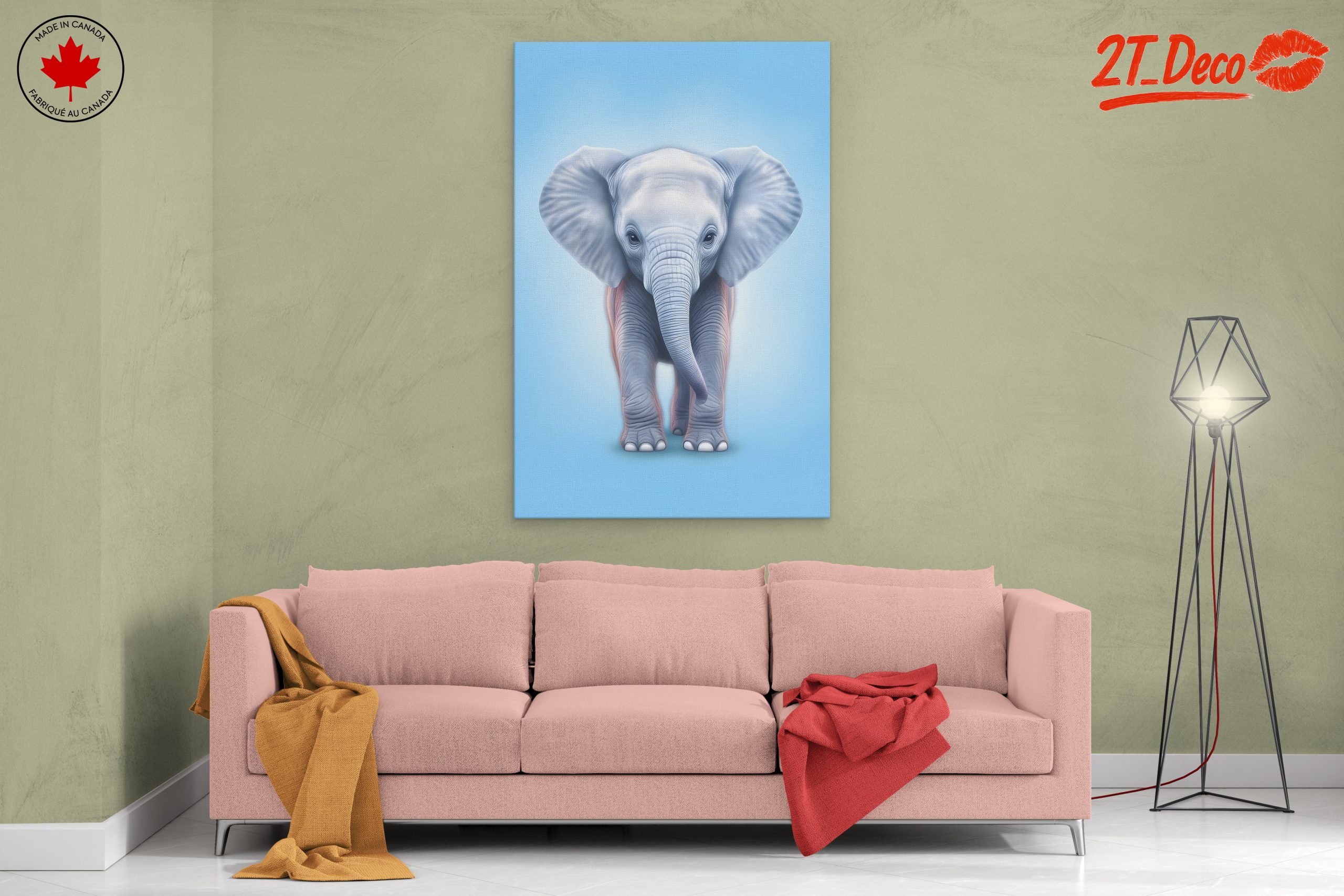Adorable Elephant Illustration Art - Image 2