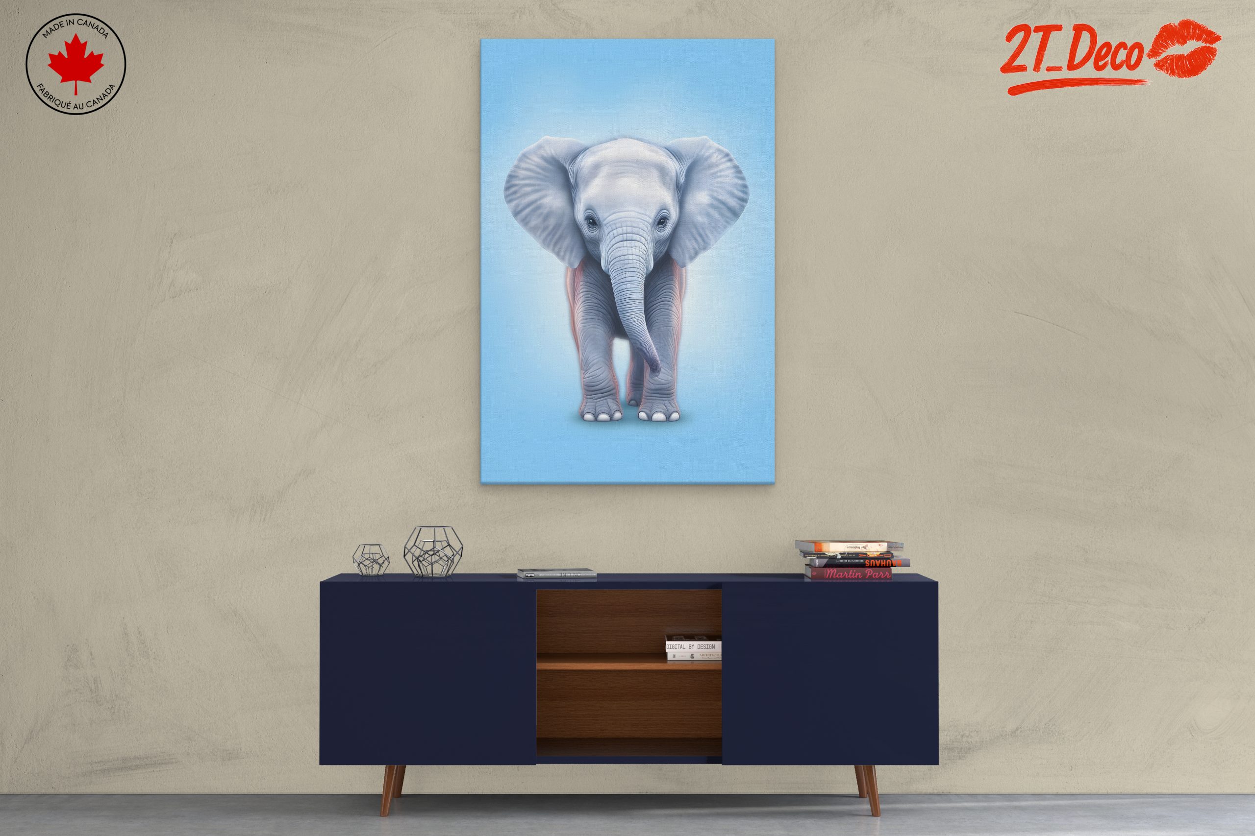 Adorable Elephant Illustration Art - Image 3