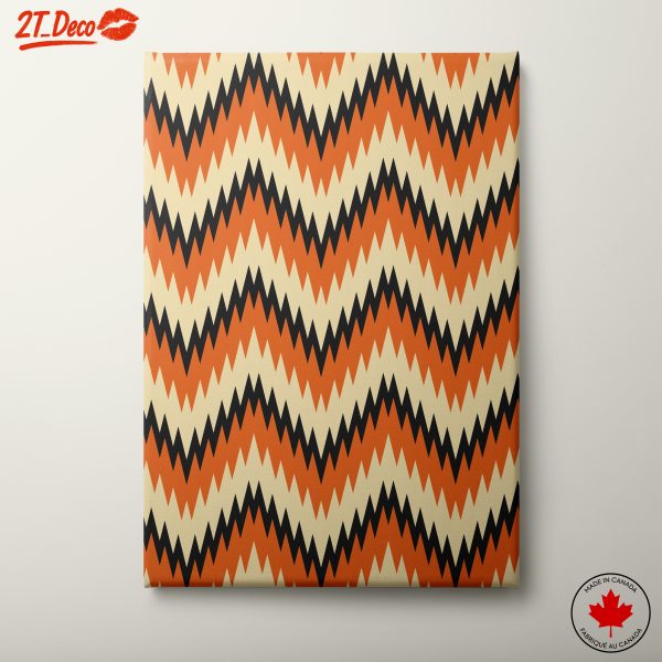 Vibrant Chevron Pattern Abstract Art