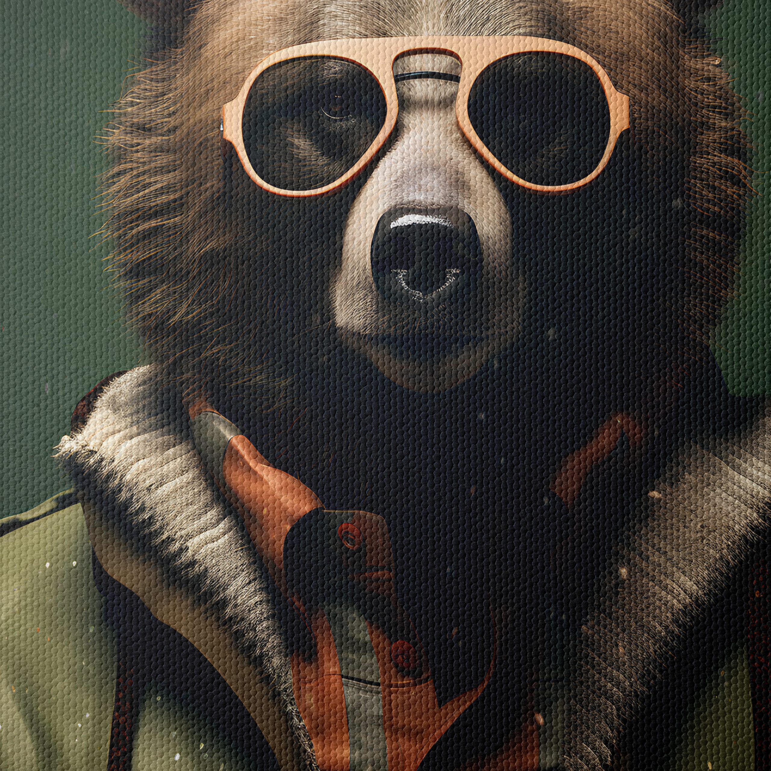 Artistic Bear in Sunglasses and Jacket - Image 4