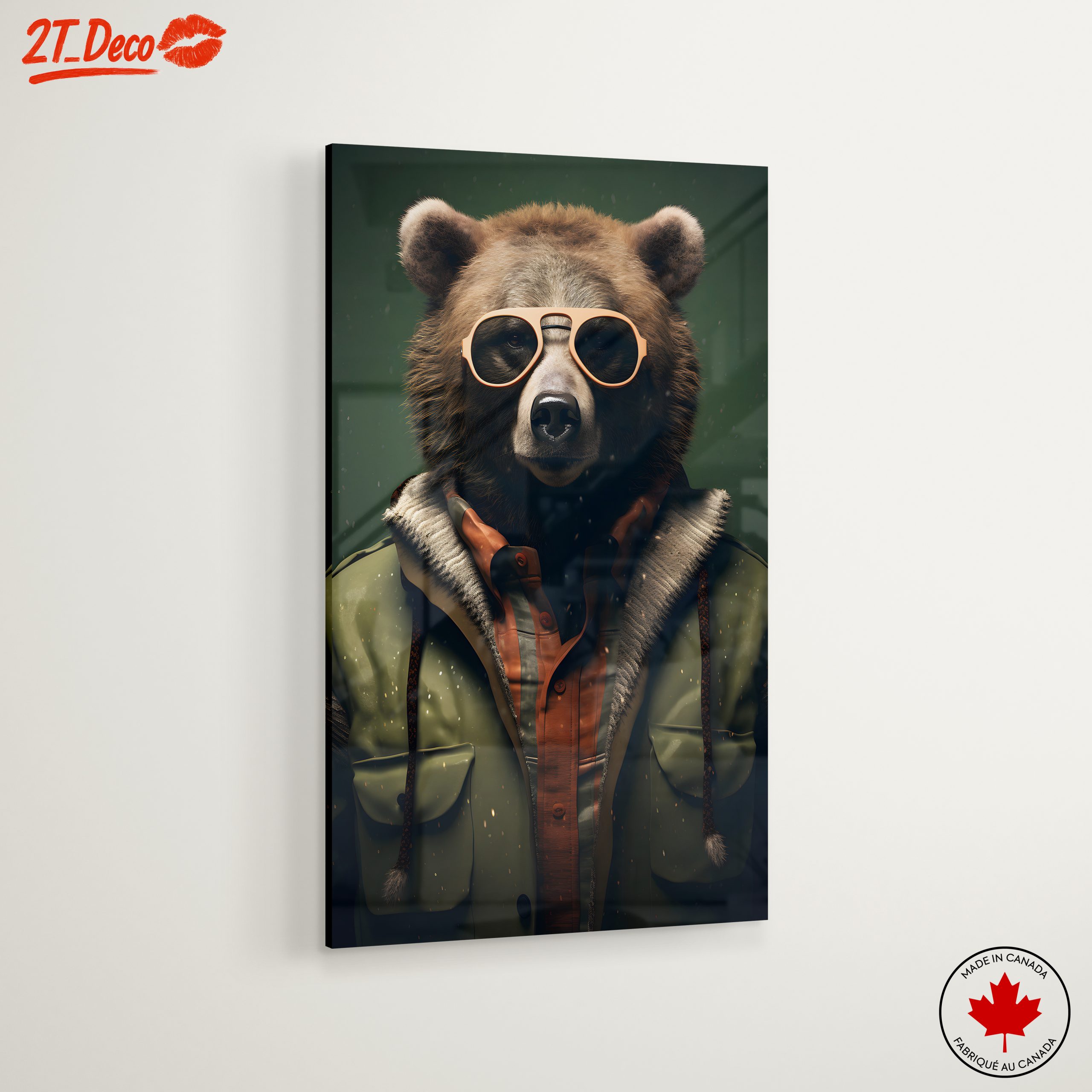 Artistic Bear in Sunglasses and Jacket - Image 6