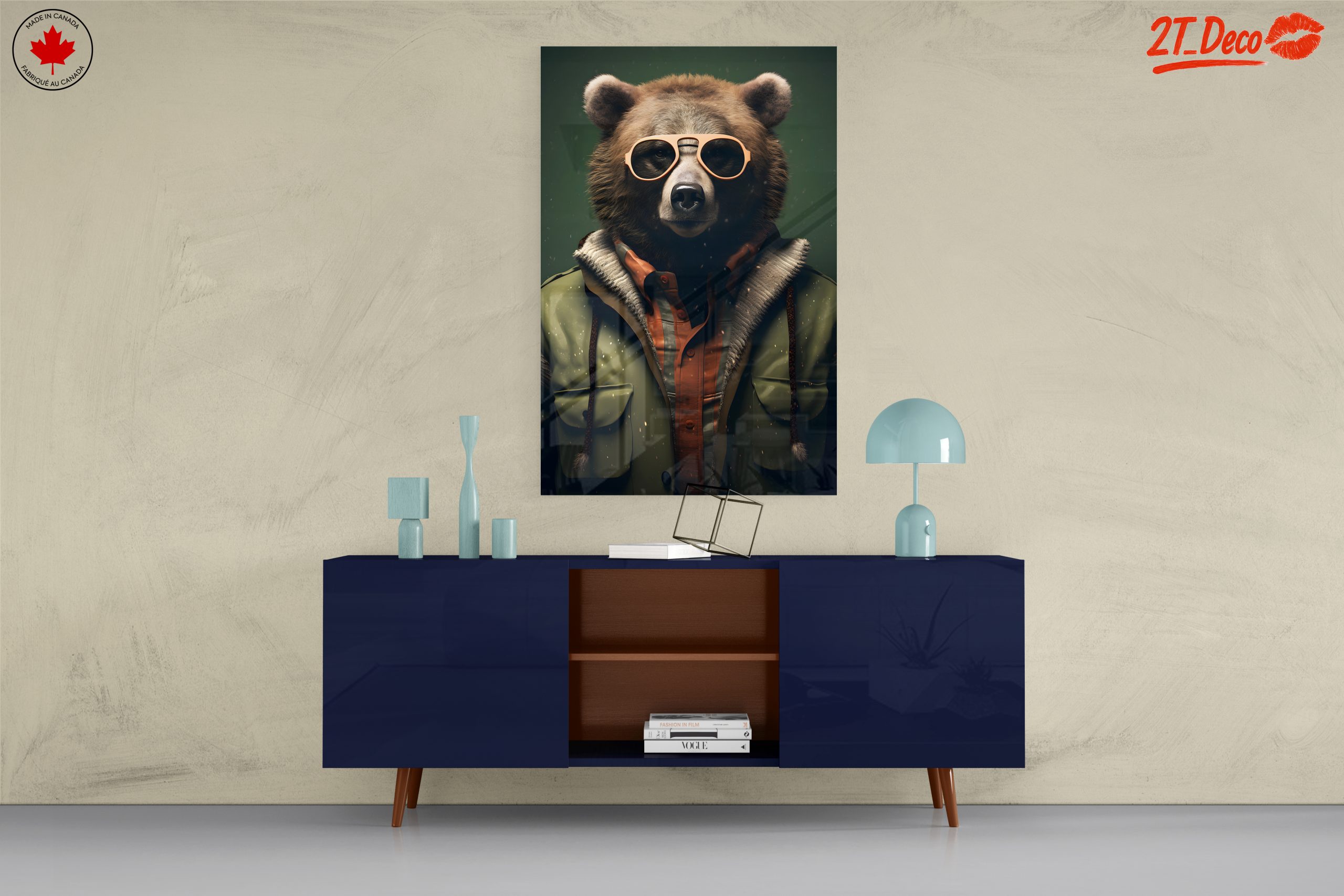 Artistic Bear in Sunglasses and Jacket - Image 8