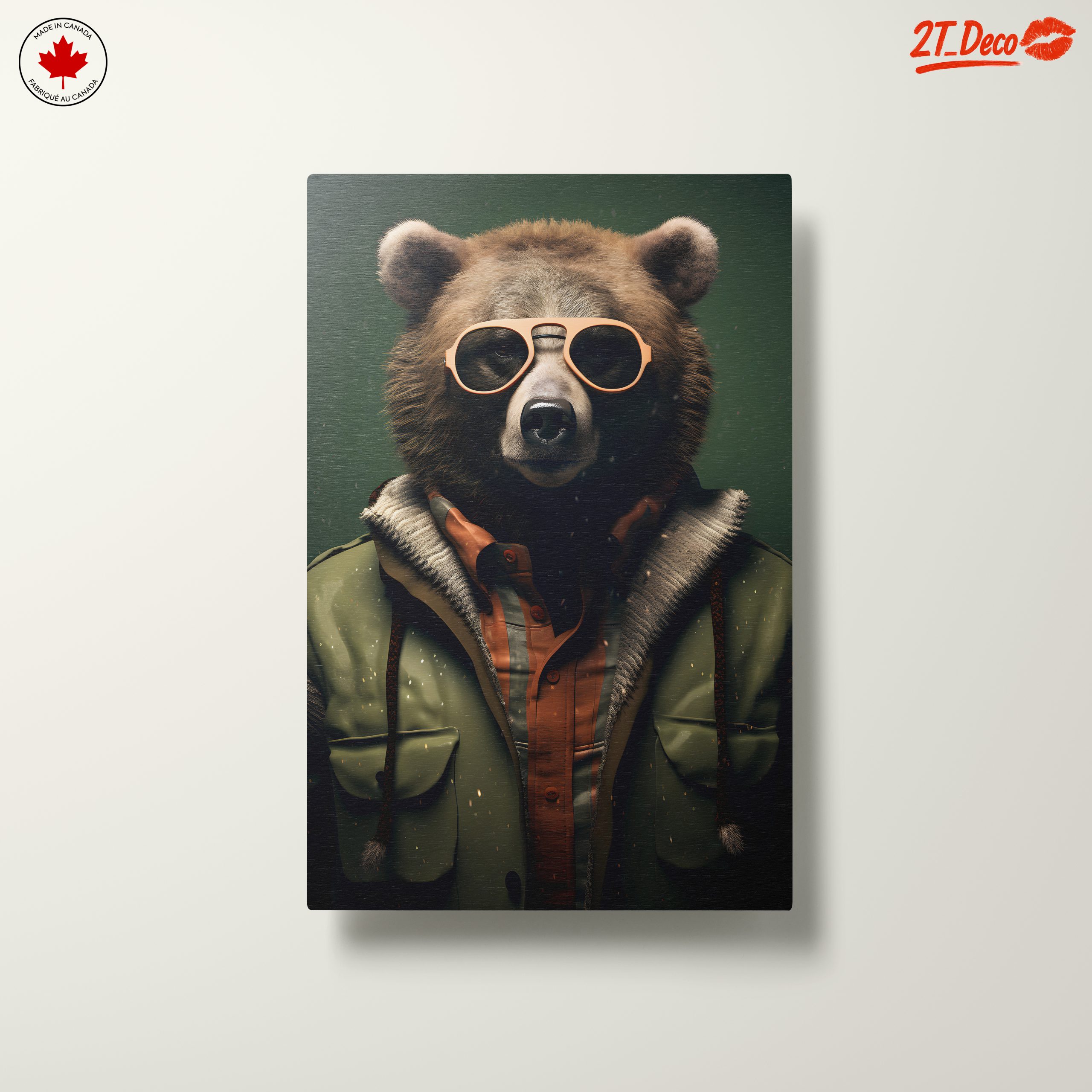 Artistic Bear in Sunglasses and Jacket - Image 10