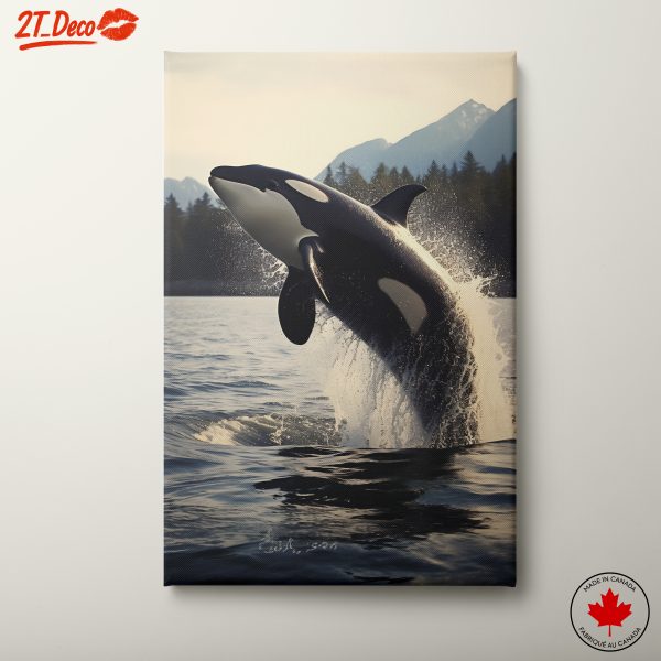 Majestic Orca Leaping Out of Water