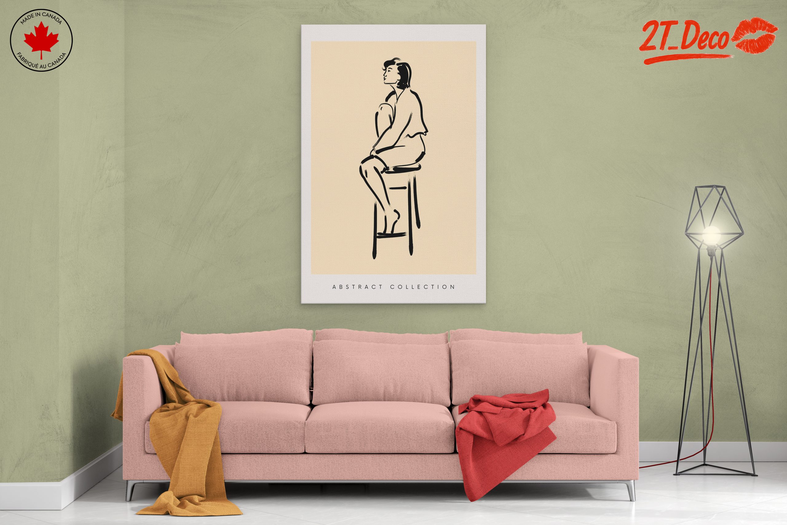 Stylized Abstract Figure Art for Modern Decor - Image 2