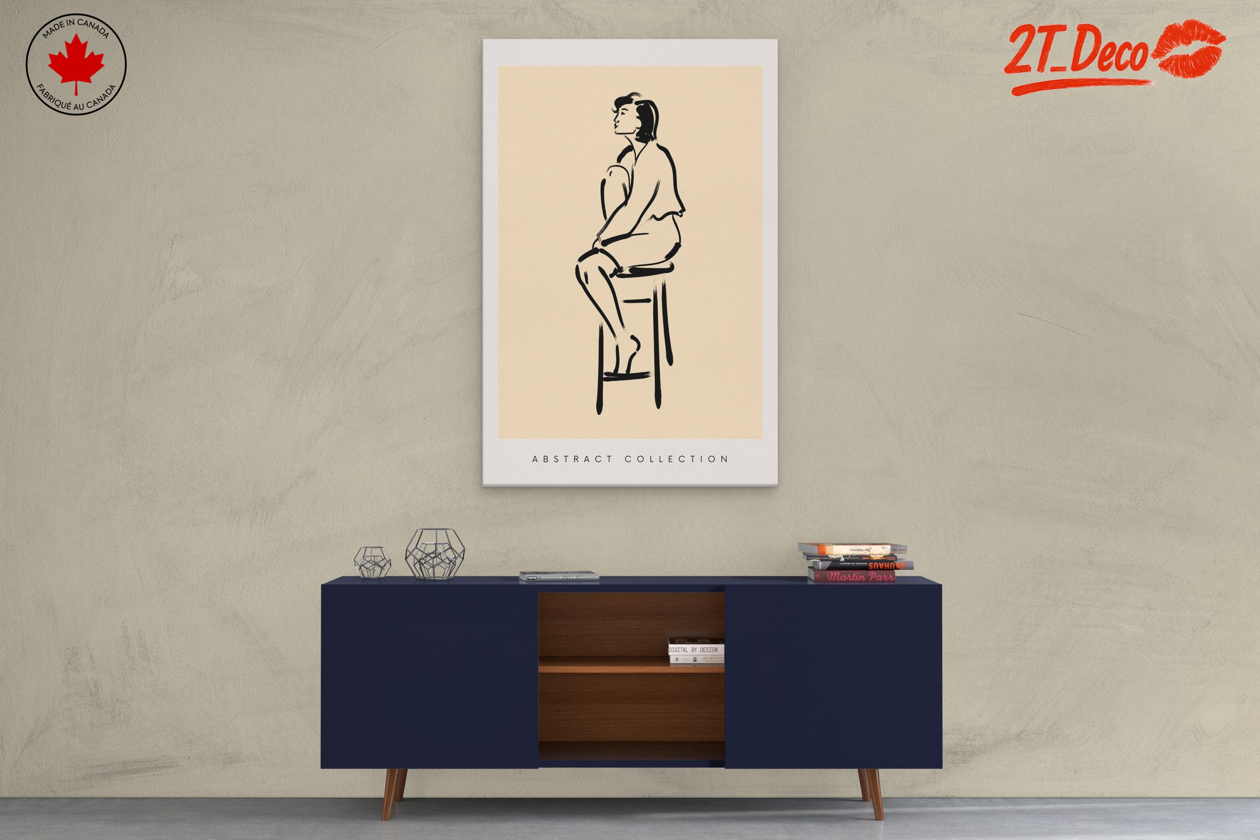 Stylized Abstract Figure Art for Modern Decor - Image 3
